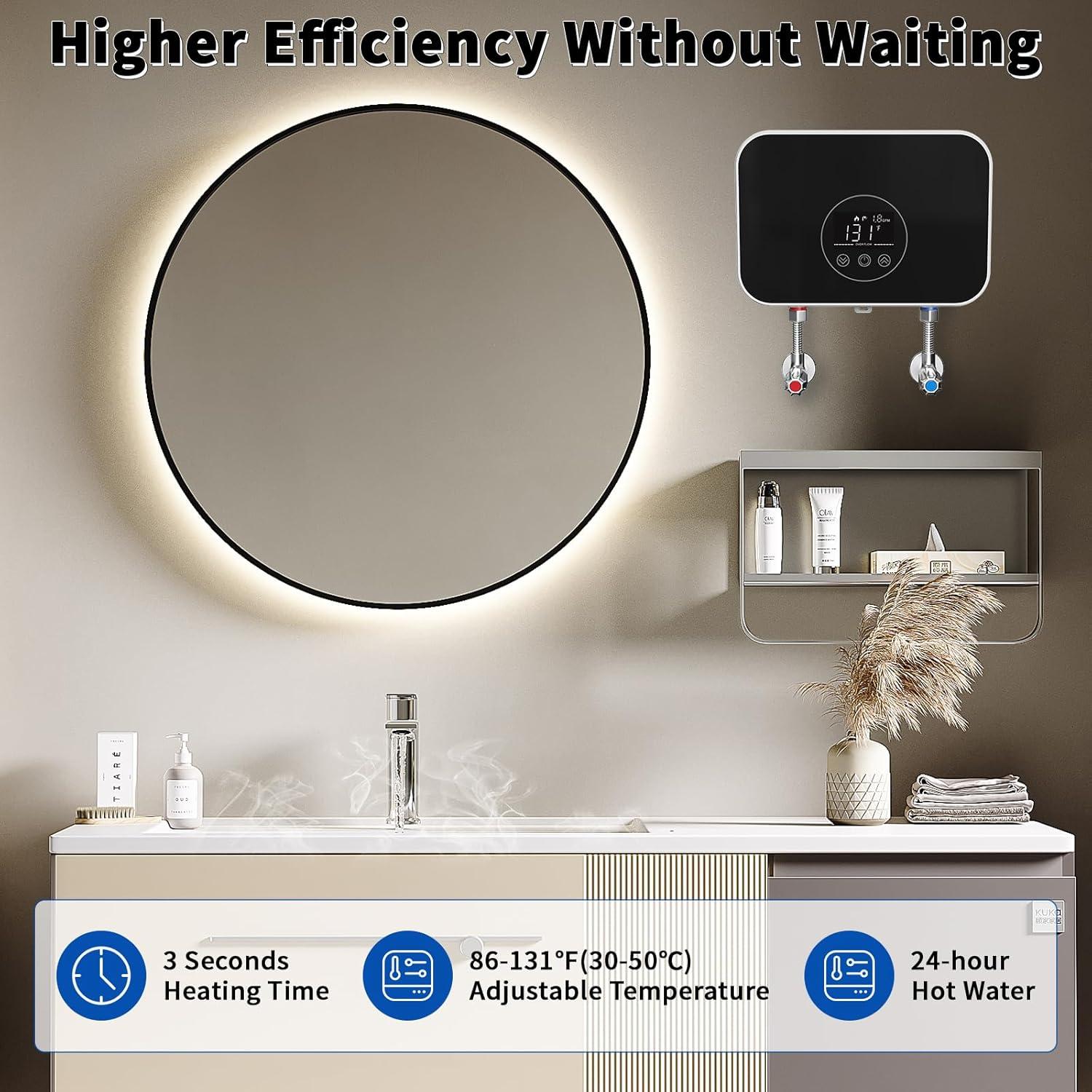 Calentador de Agua Instantáneo Kweetle 5500W 110V Bajo Fregadero