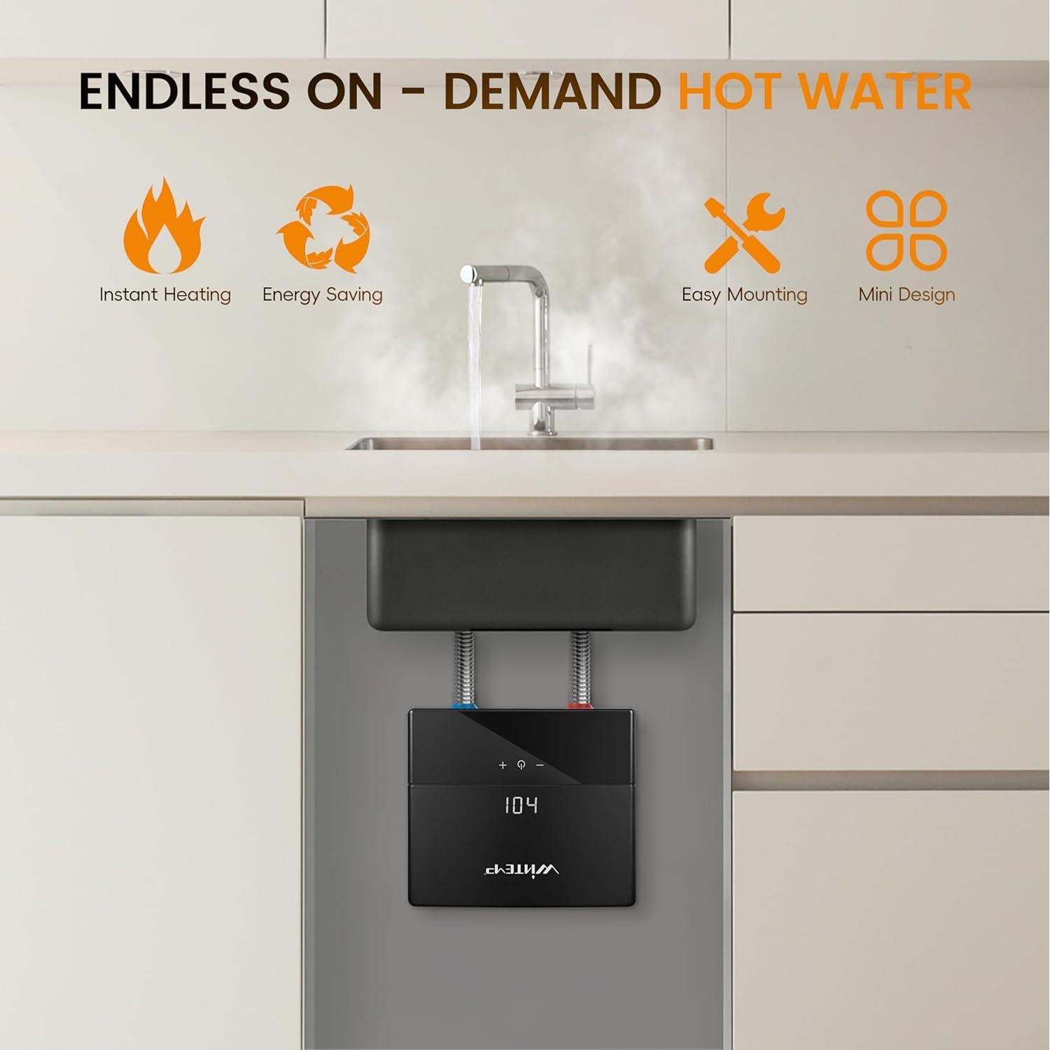 Calentador de Agua Eléctrico Sin Tanque WINTEMP KJU144 4.4kW