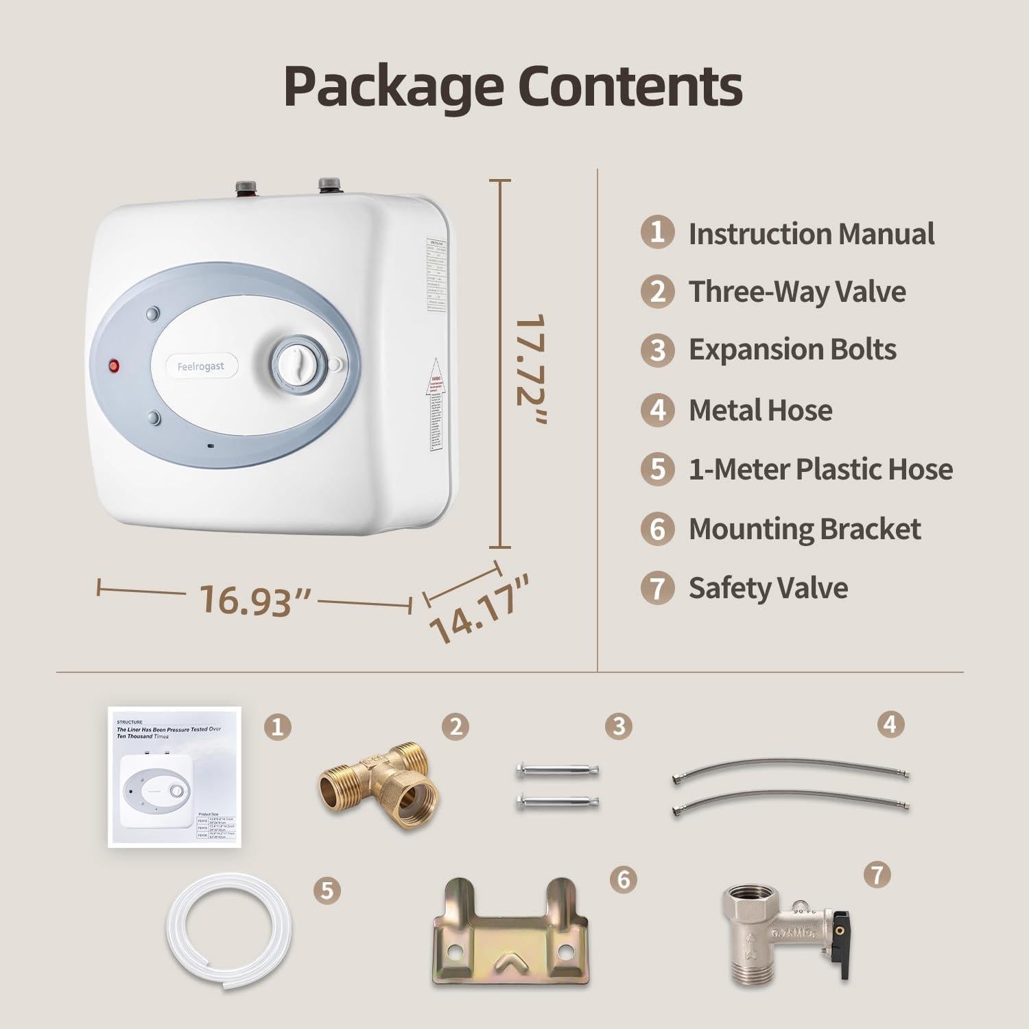 Calentador de Agua Eléctrico Feelrogast 30L 1500W Azul