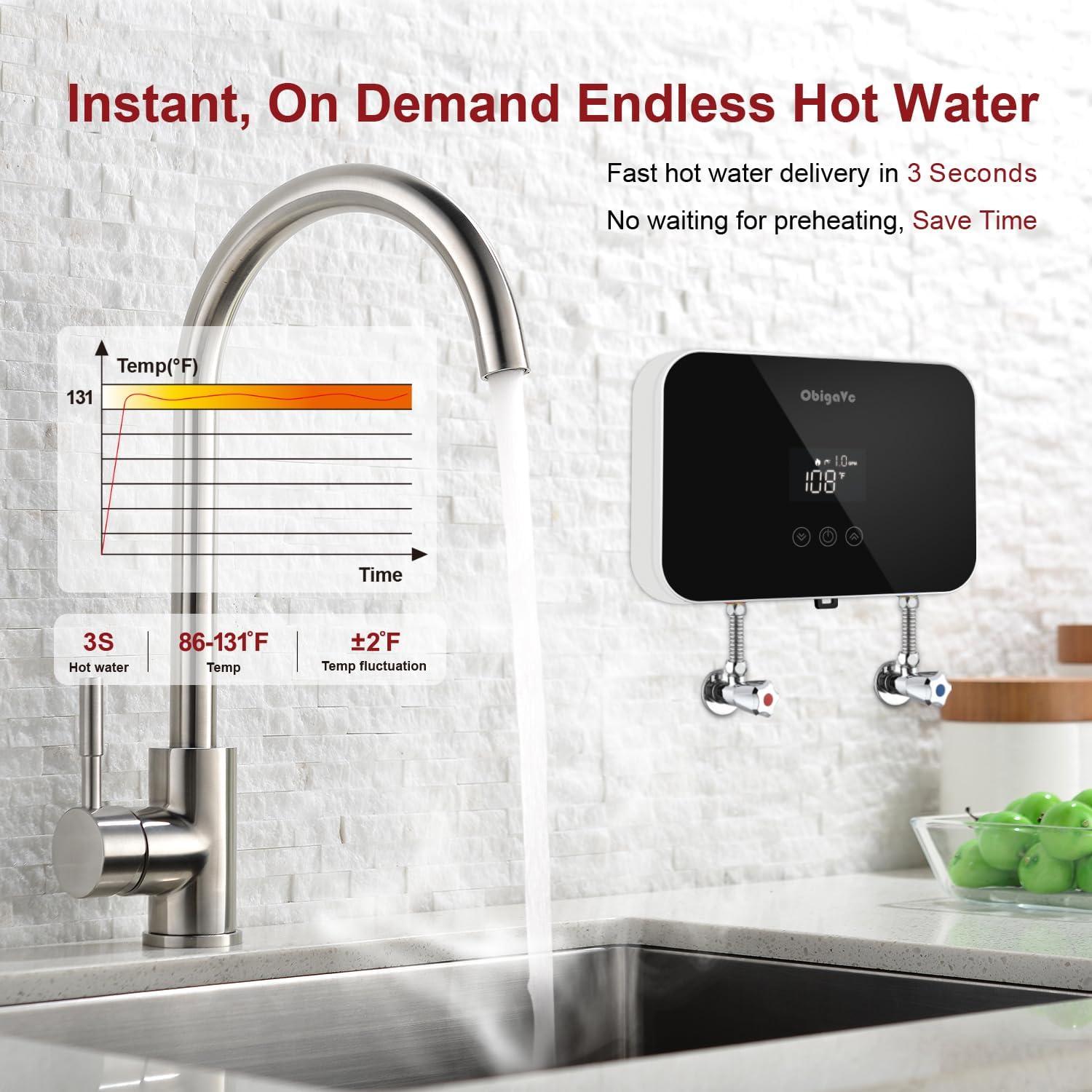 Calentador de Agua Instantáneo Eléctrico ObigaVc 8kW 240V