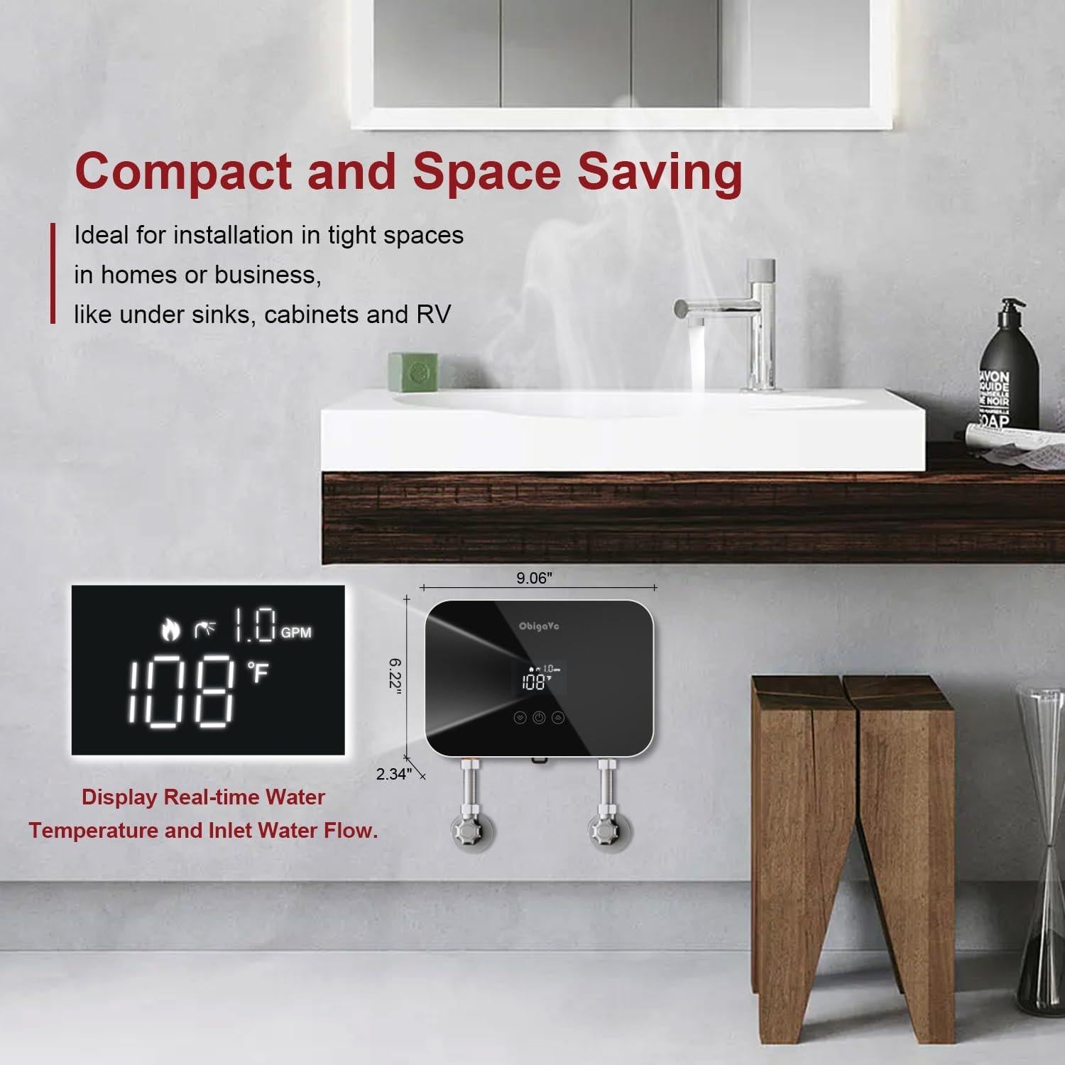 Calentador de Agua Instantáneo Eléctrico ObigaVc 8kW 240V