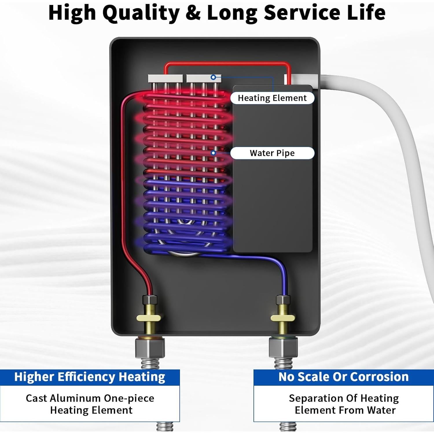 Calentador de Agua Eléctrico Sin Tanque Kweetle 5500W 110V