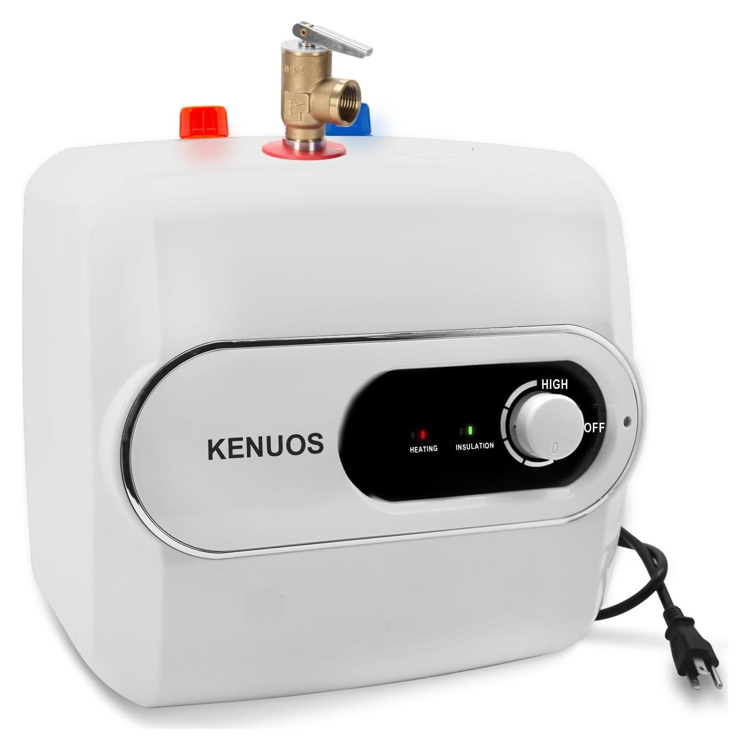 Calentador de Agua Instantáneo Kenuos 15 Litros 1500W Blanco