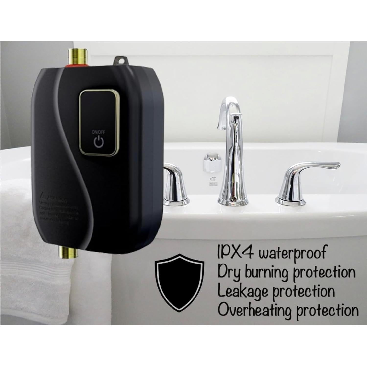 Calentador de Agua Eléctrico WQV 3000W Instantáneo Bajo Fregadero