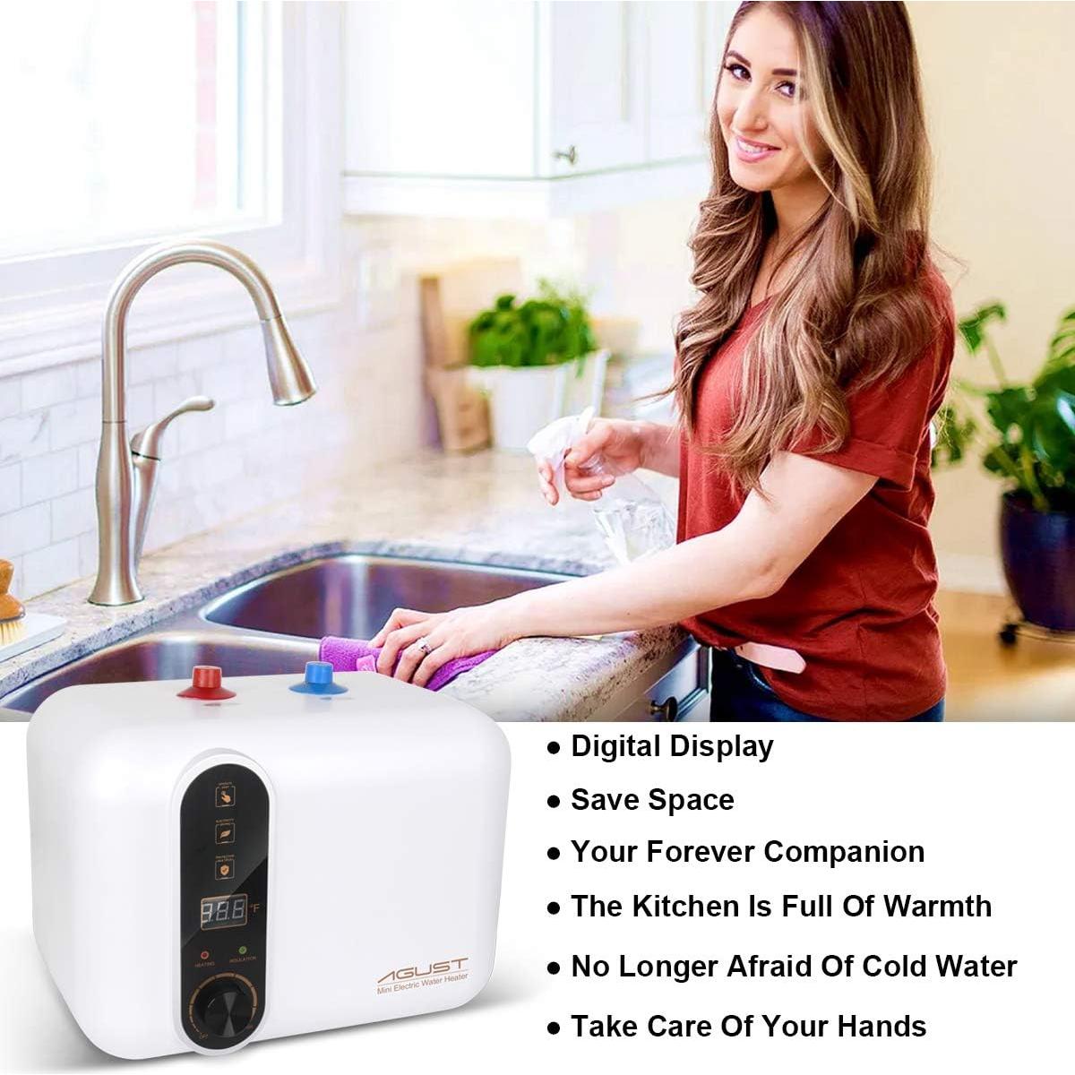 Calentador de Agua Eléctrico Instantáneo Agust 3.0 Galones 1.5KW