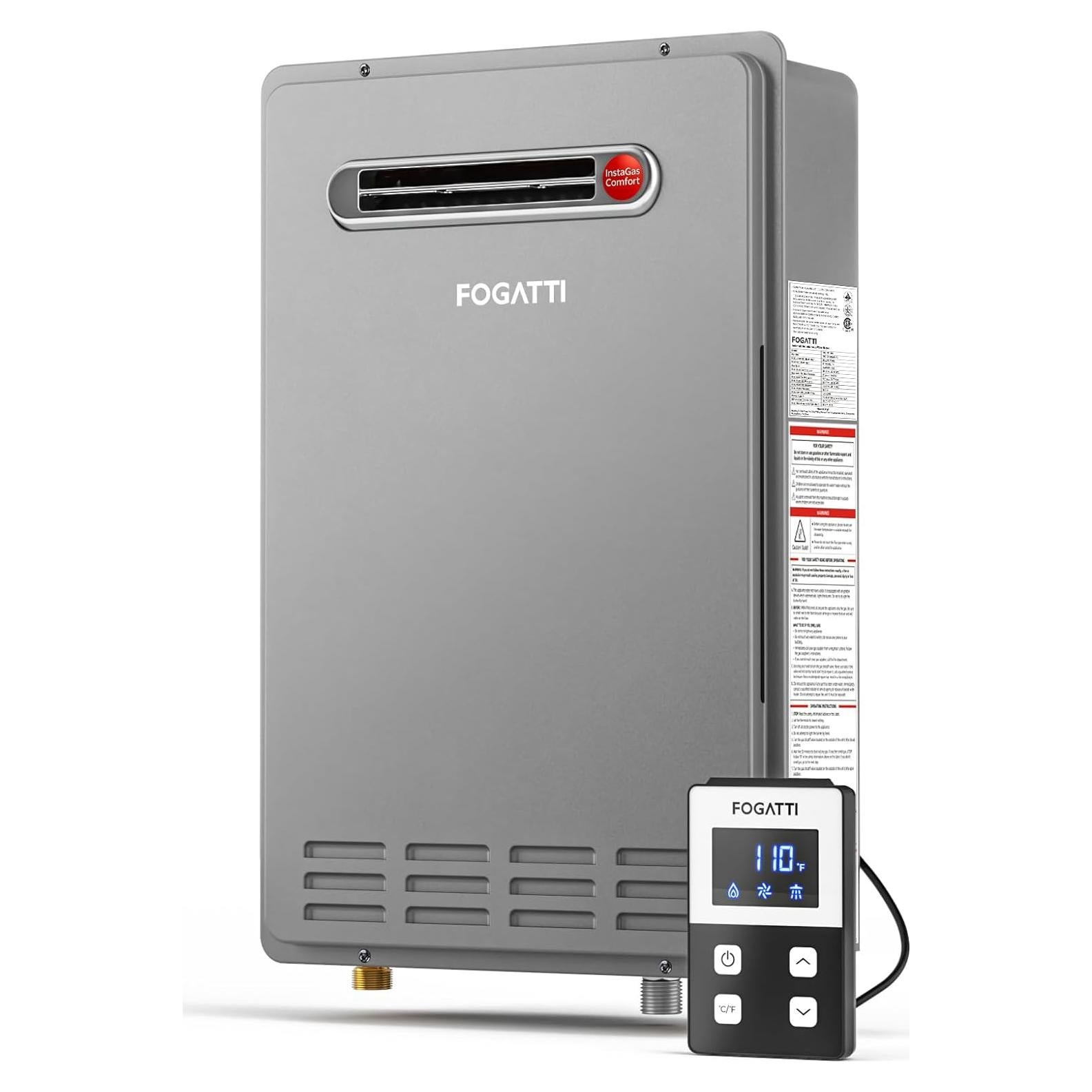 Calentador de Agua Sin Tanque FOGATTI 19.2 LPM Gas Natural