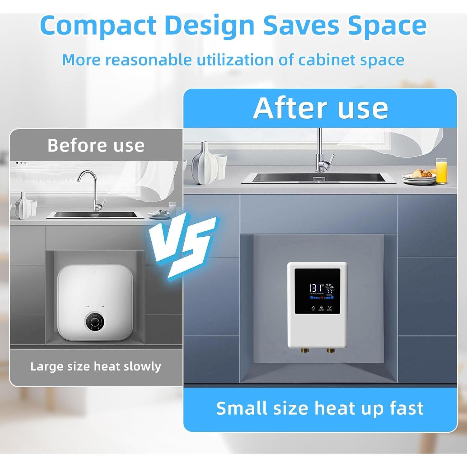 Calentador de Agua Eléctrico Sin Tanque Ganggend 5500W 110V