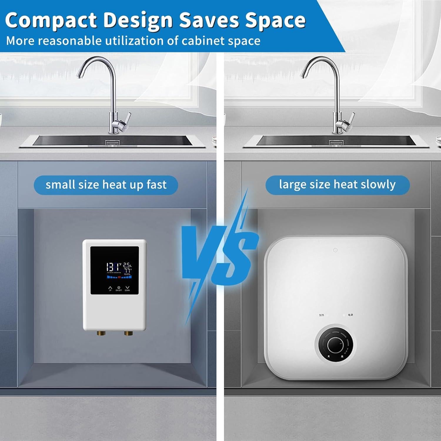 Calentador de Agua Eléctrico Sin Tanque Ganggend 5500W 110V