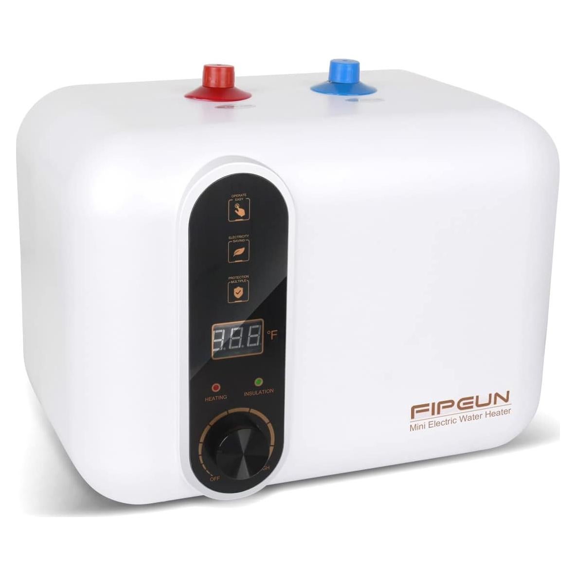 Calentador de Agua Eléctrico AMPOWSURE 11L 1500W Blanco Compacto