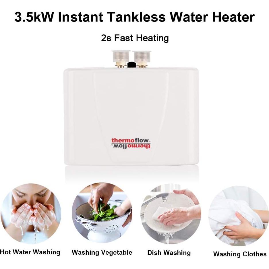 Calentador de Agua Eléctrico Sin Tanque Thermoflow 3.5kW 120V