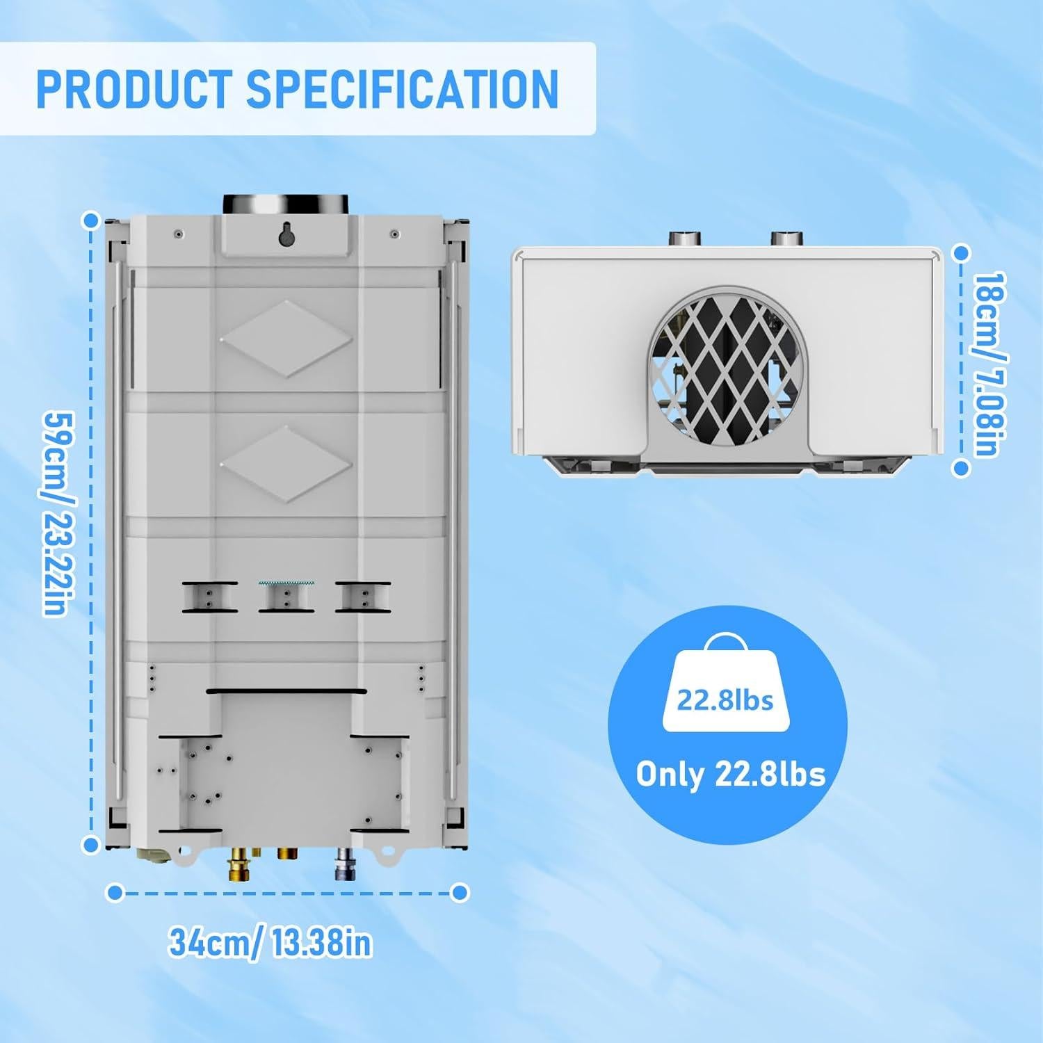 Calentador de Agua Sin Tanque VANSTON 12L para Exterior