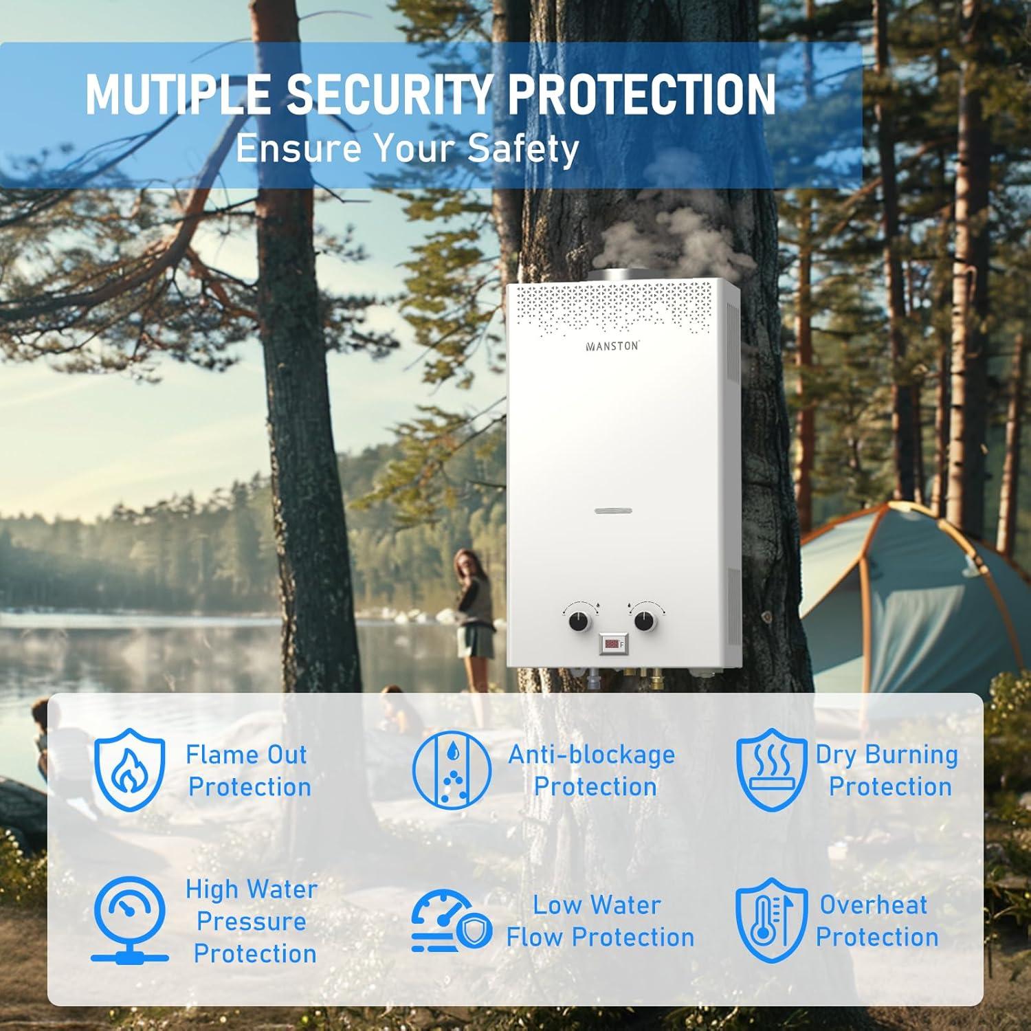 Calentador de Agua Sin Tanque VANSTON 12L para Exterior