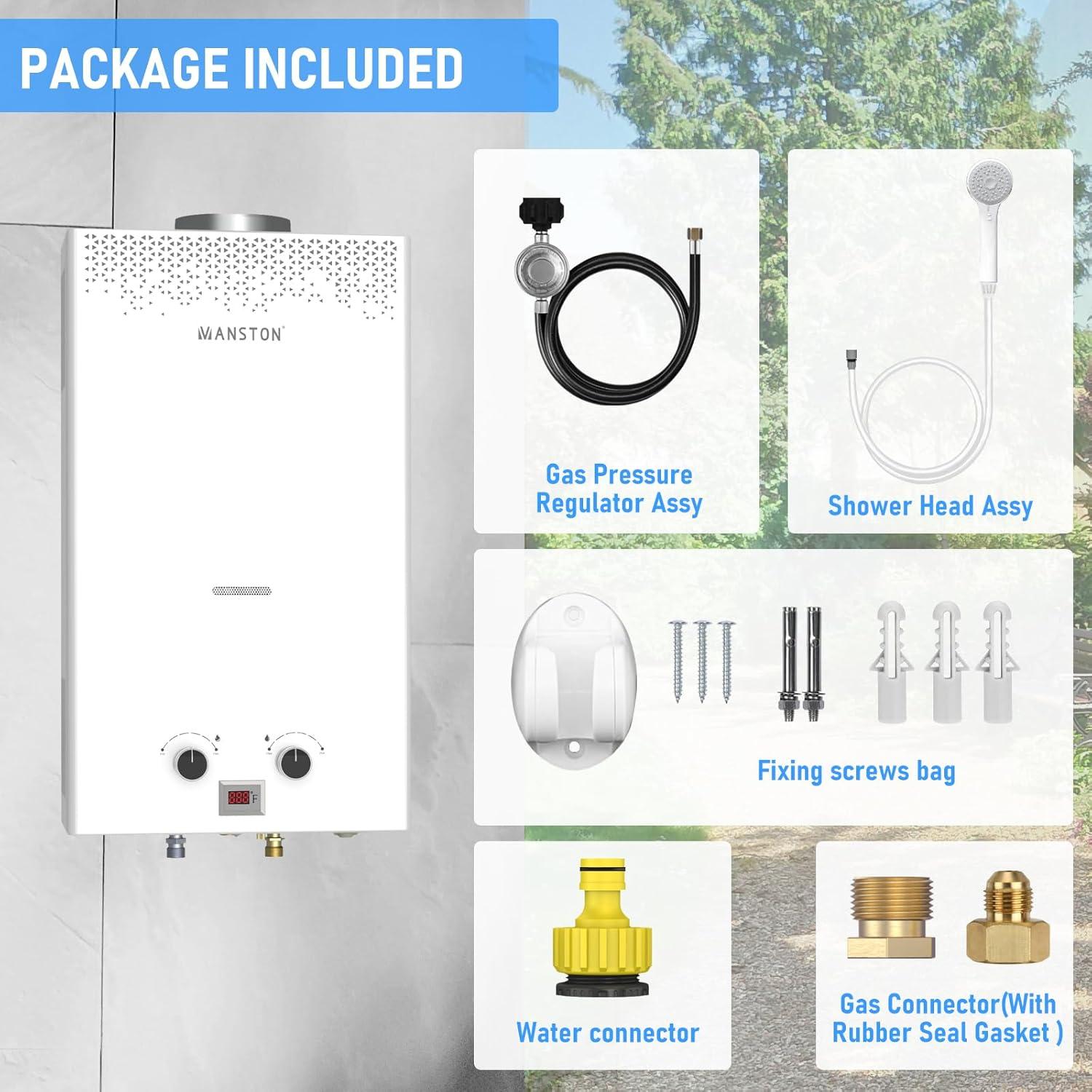 Calentador de Agua Sin Tanque VANSTON 12L para Exterior