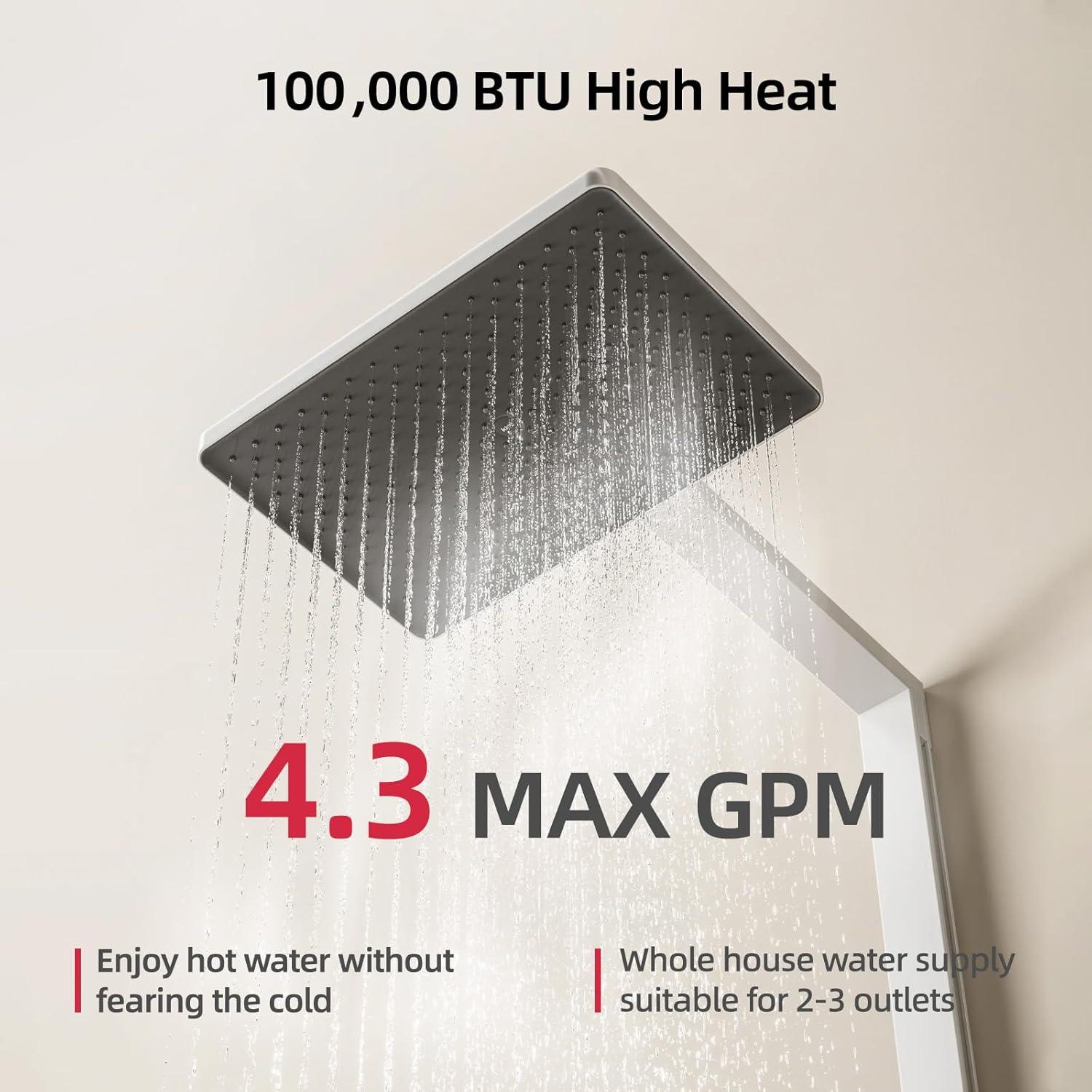 Calentador de Agua Sin Tanque MIZUDO Propano 4.3 GPM 100,000 BTU