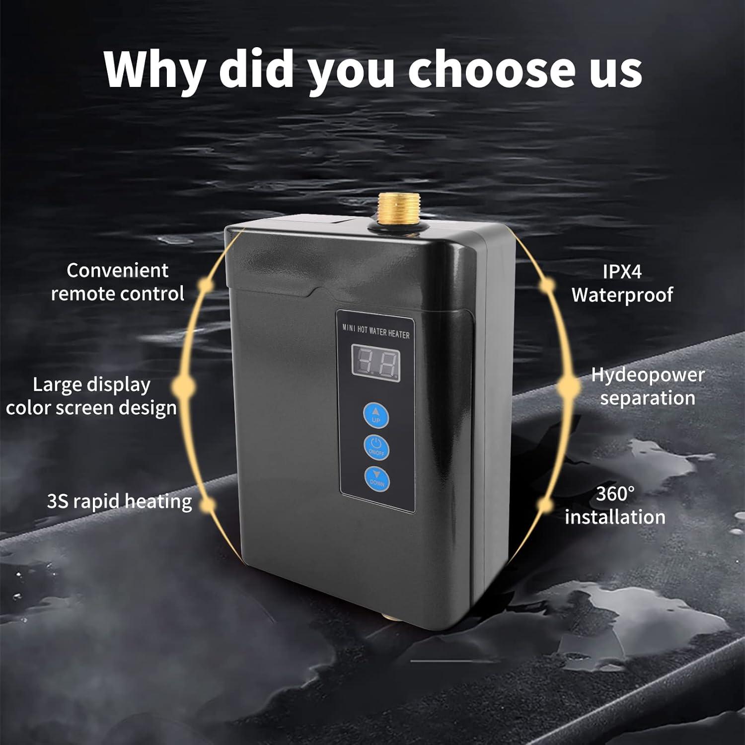 Calentador de Agua Eléctrico Sin Tanque Meefuns 3000W 110V