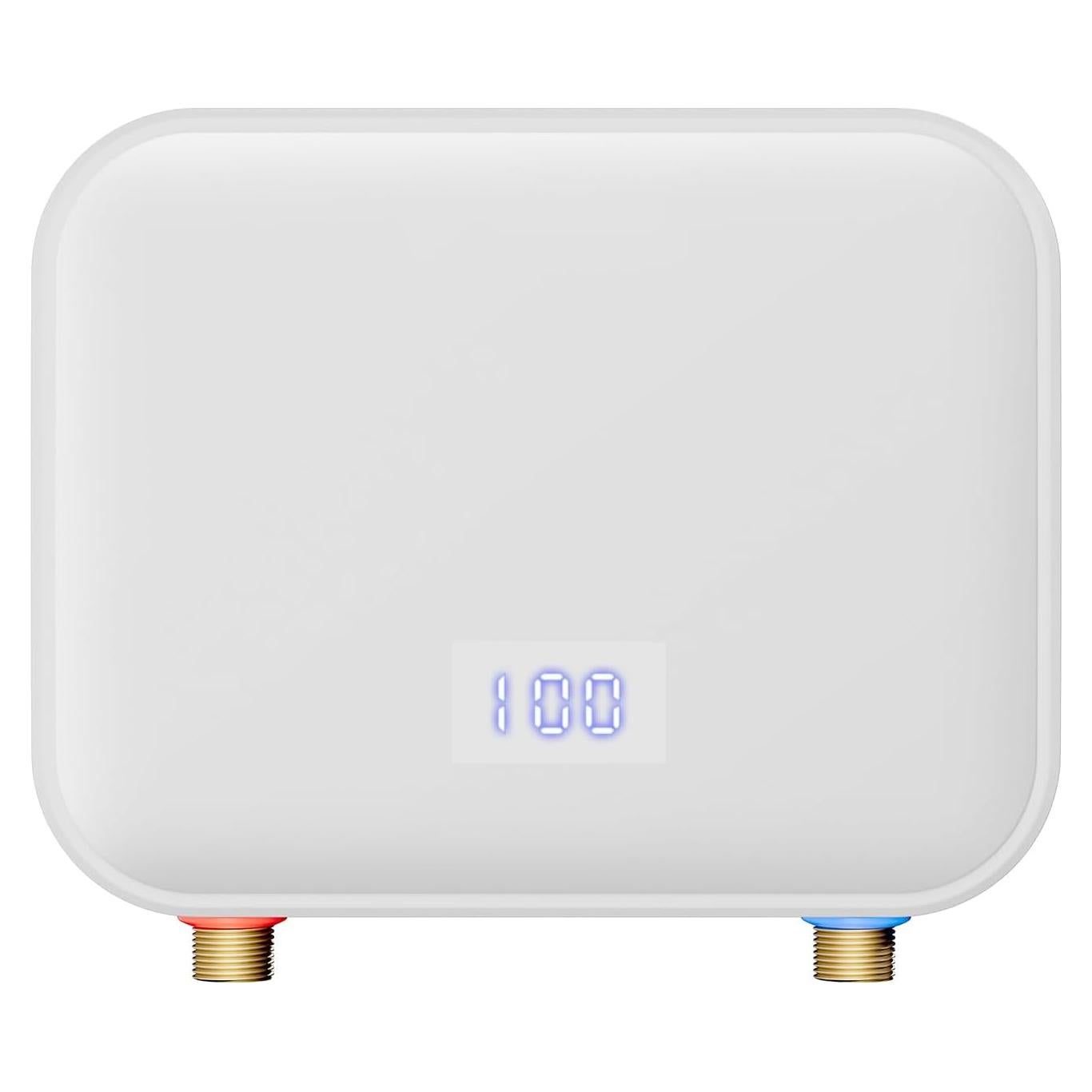 Calentador de Agua Eléctrico Sin Tanque MHX 4000W 110V Blanco