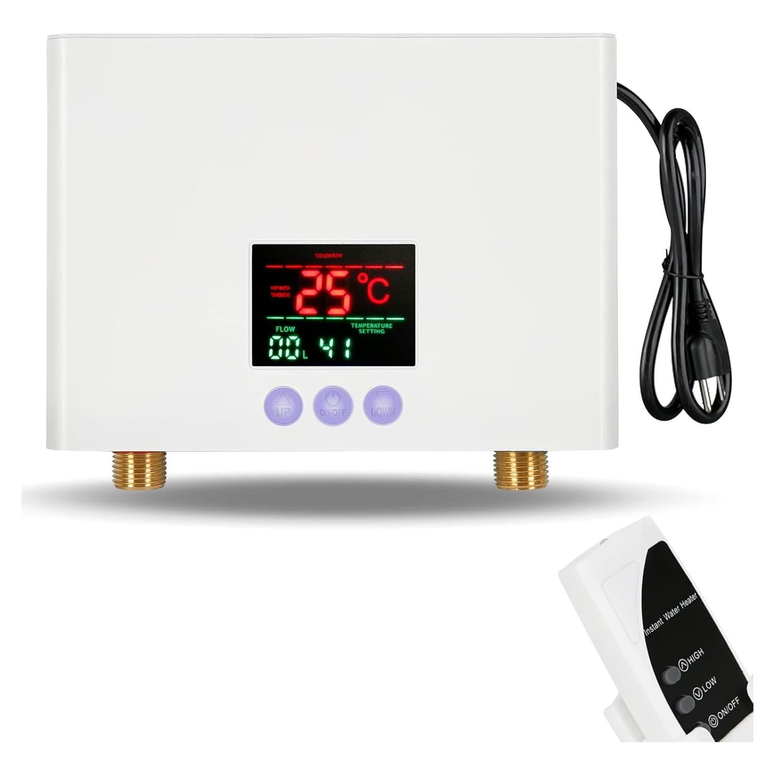 Calentador de Agua Mini Sin Tanque WWahuayuan 3000W Blanco