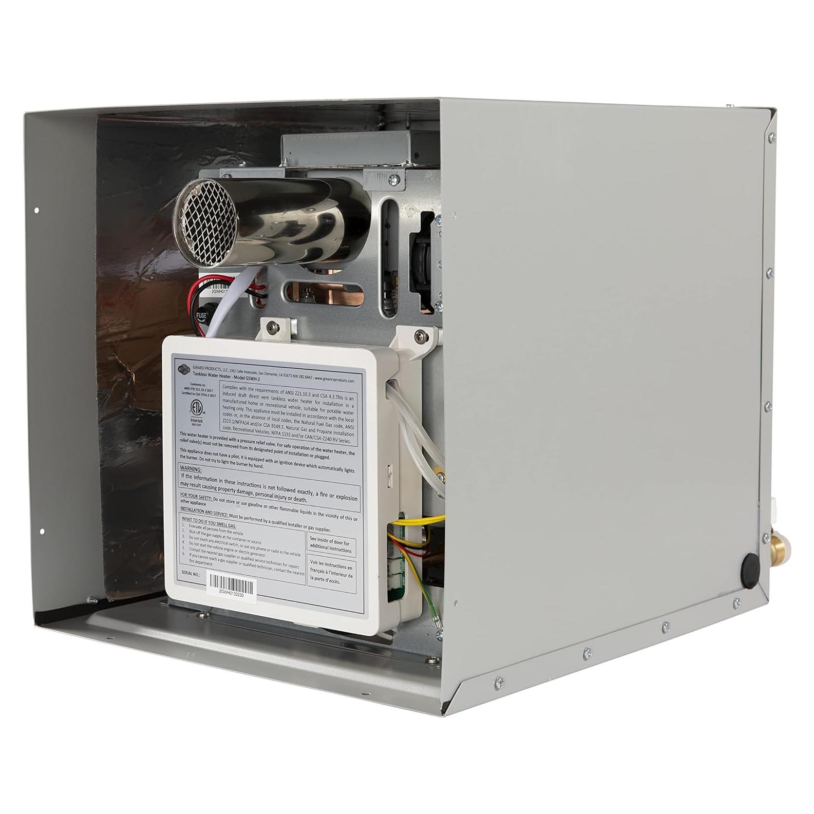 Calentador de Agua Sin Tanque Girard 12V 42000 BTUs para RV