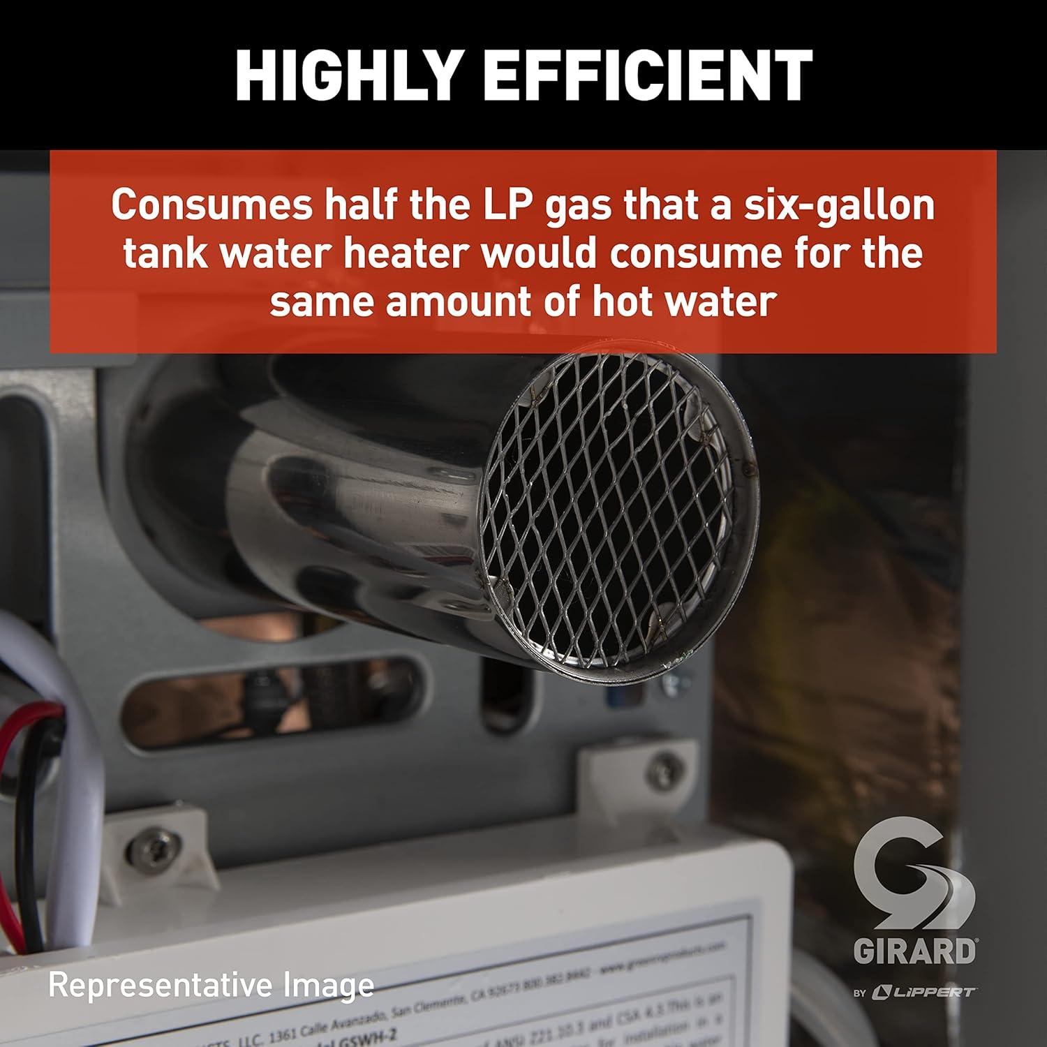 Calentador de Agua Sin Tanque Girard 12V 42000 BTUs para RV