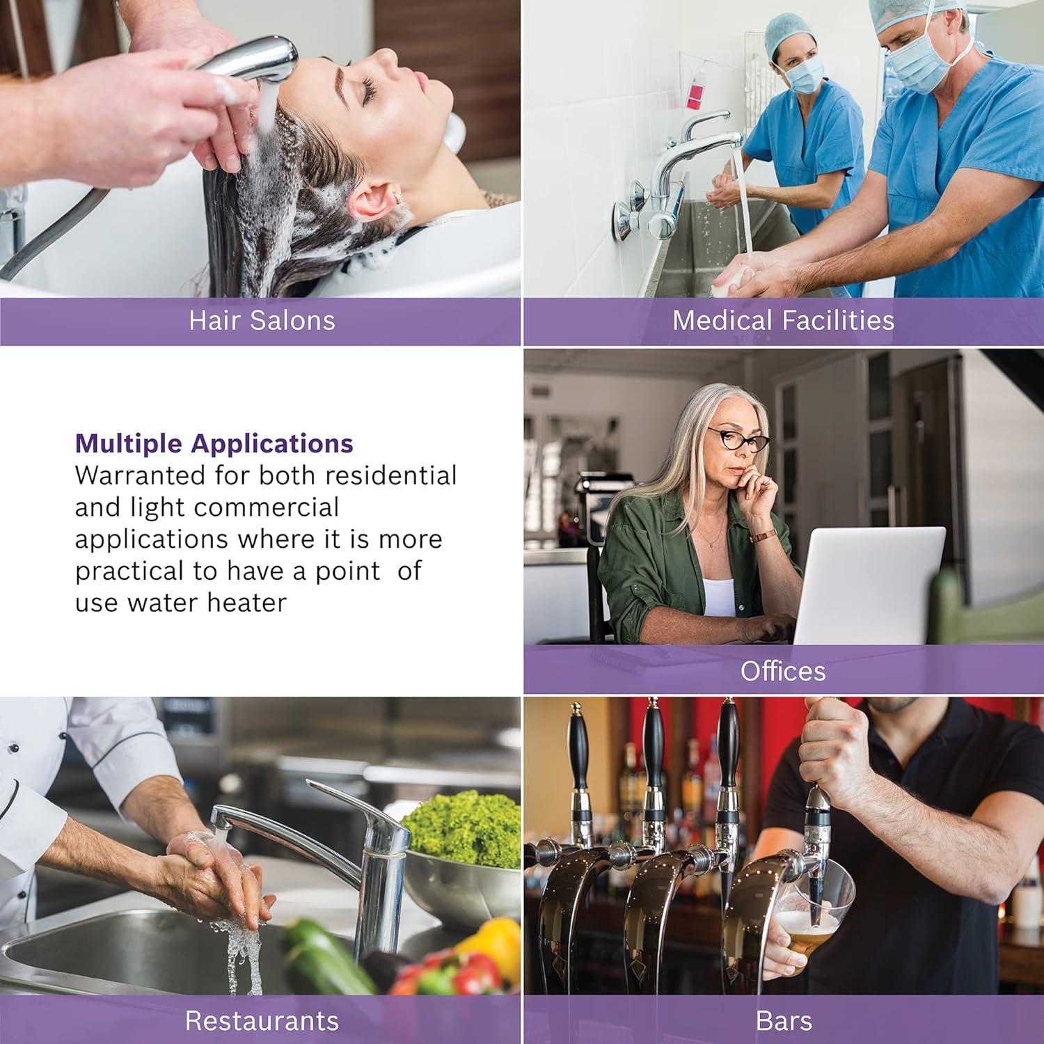 Calentador de Agua Eléctrico Sin Tanque Bosch 6.5 kW Blanco