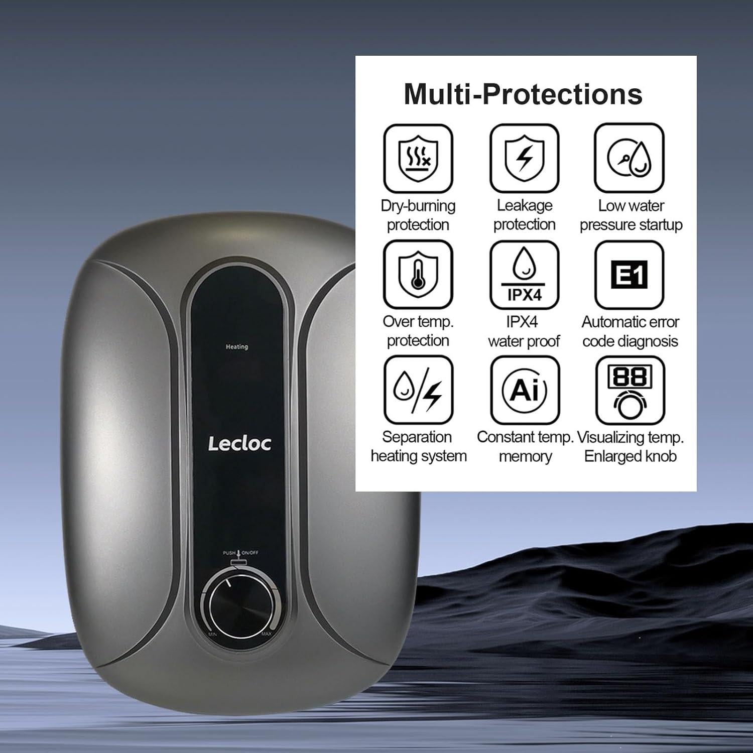 Calentador de Agua Instantáneo Eléctrico LECLOC 6.5kW 240V