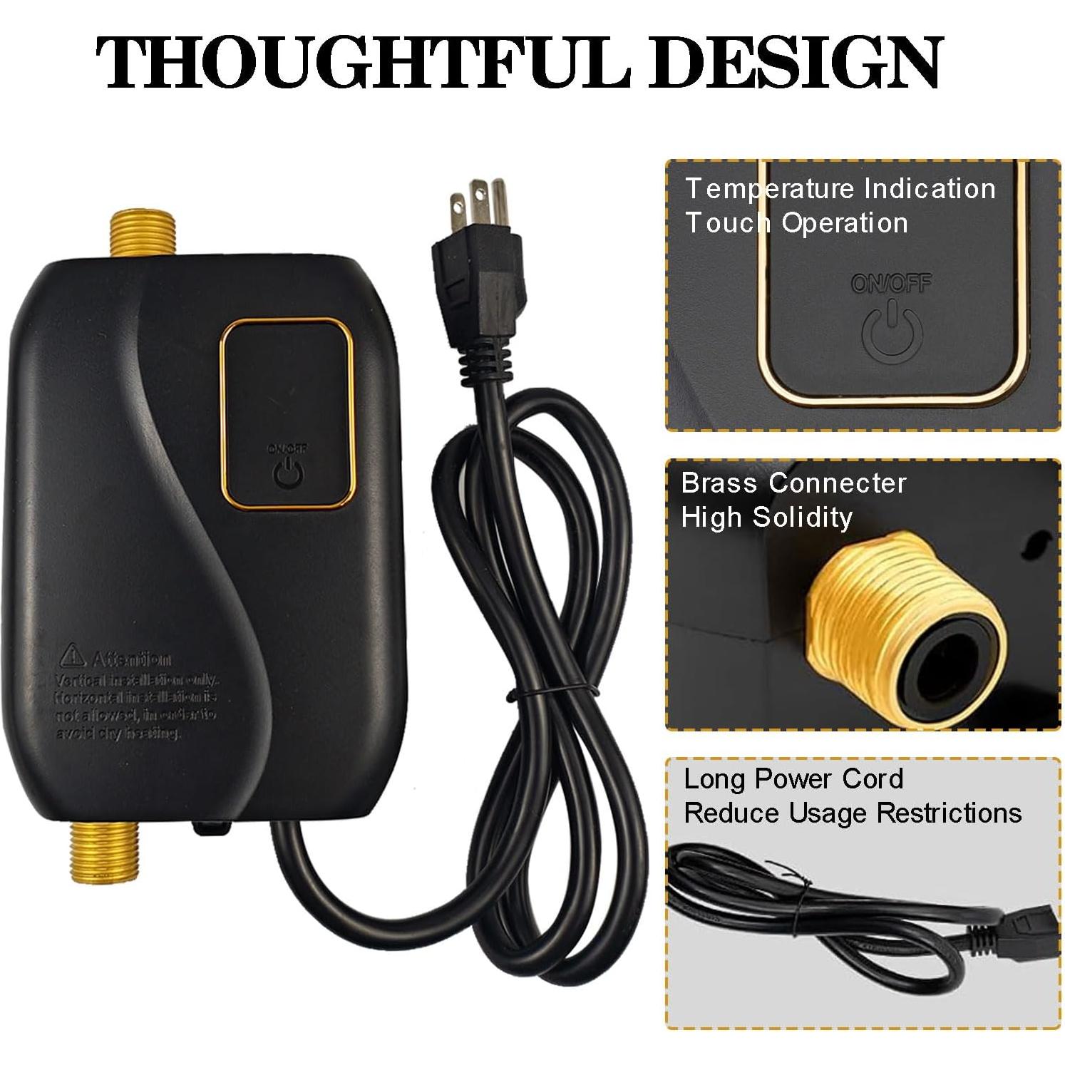 Calentador de Agua Instantáneo WEMAKMAK 3000W 110V Compacto