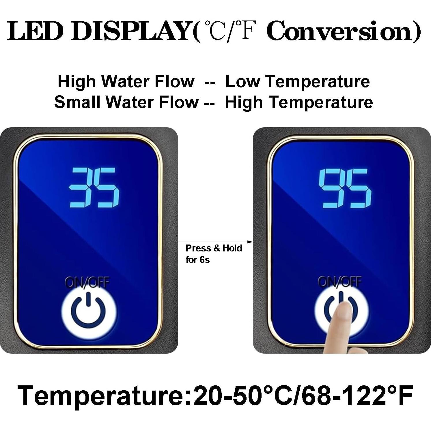 Calentador de Agua Instantáneo WEMAKMAK 3000W 110V Compacto