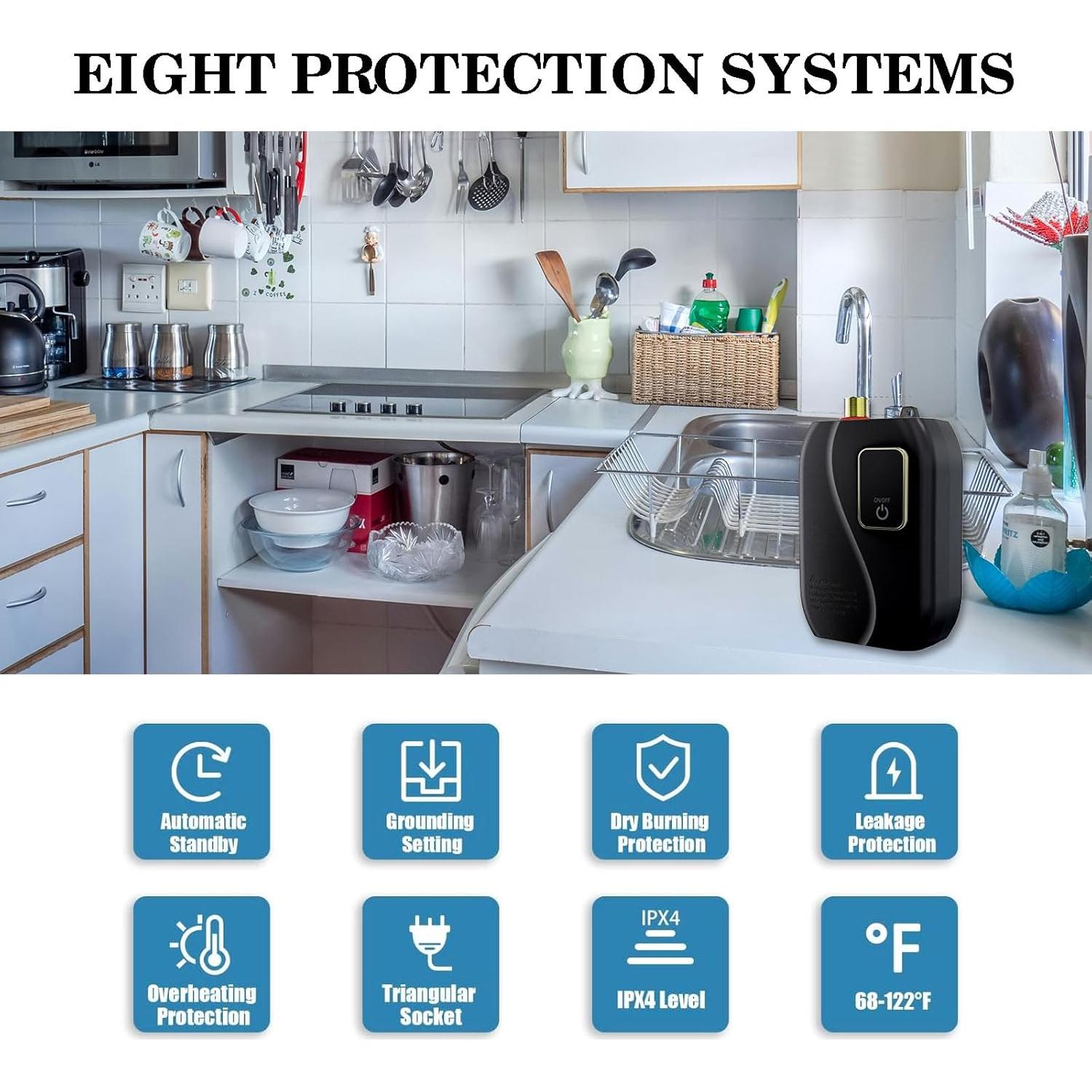 Calentador de Agua Instantáneo WEMAKMAK 3000W 110V Compacto