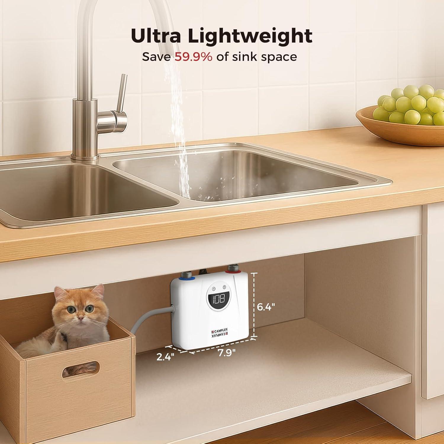 Calentador de Agua Eléctrico Sin Tanque Camplux 3.5kW 120V