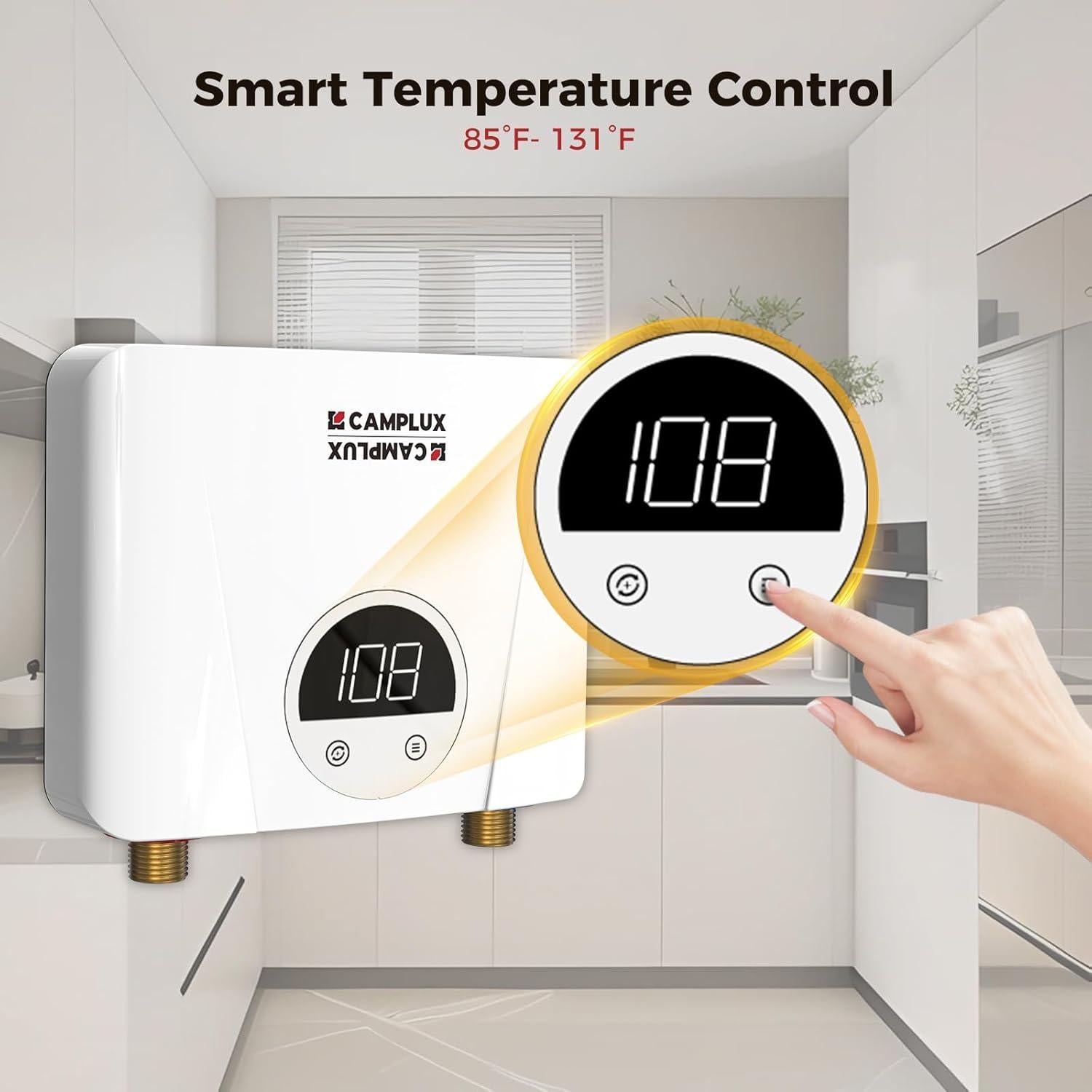 Calentador de Agua Eléctrico Sin Tanque Camplux 3.5kW 120V