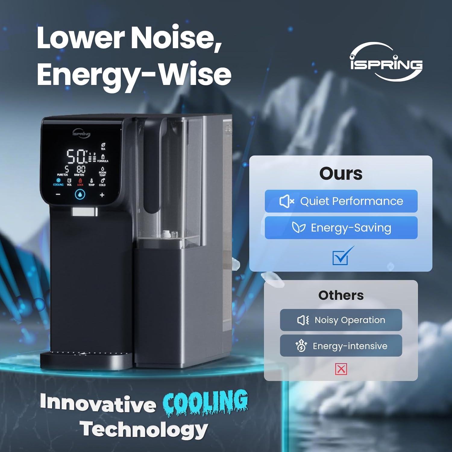 Sistema de Ósmosis Inversa iSpring RCD100HCG Caliente y Frío