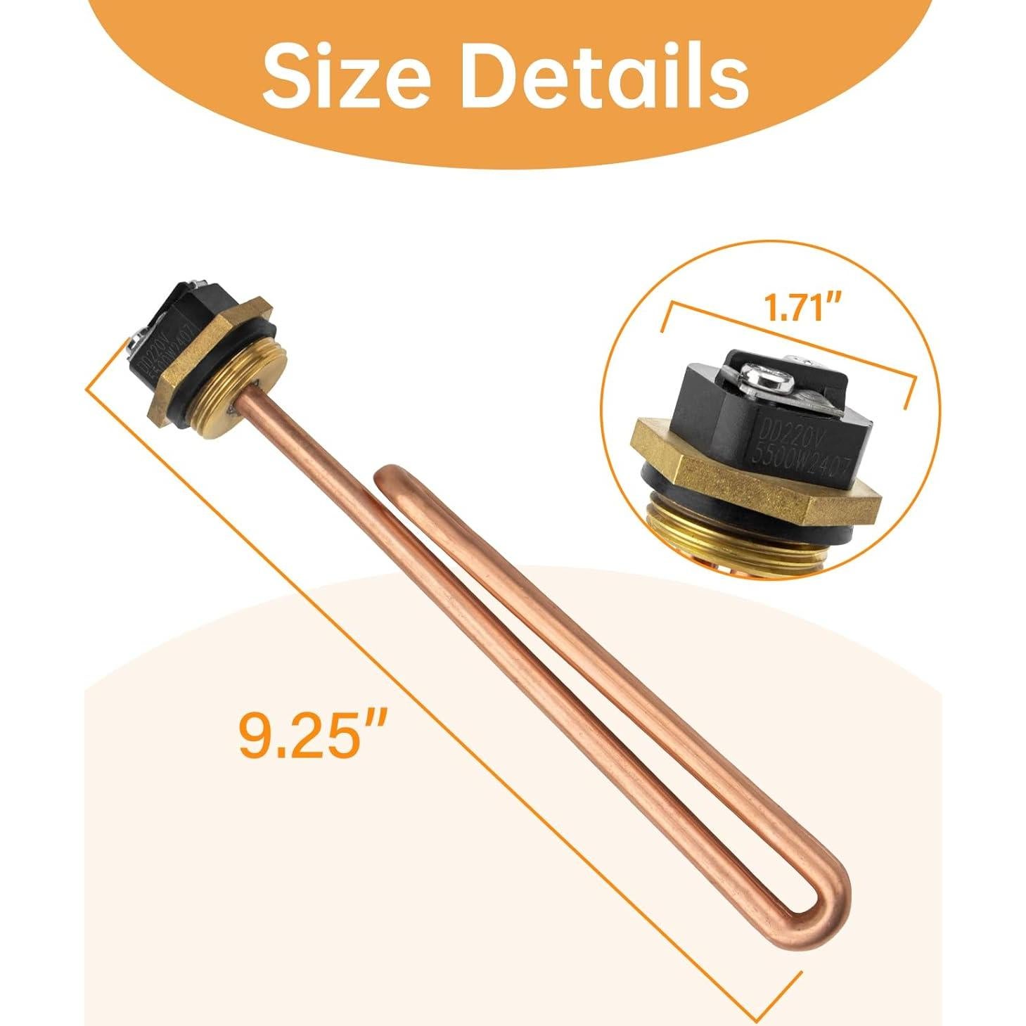 Elemento Calentador Agua Eléctrico DuckcowsC HE 55220 5500W