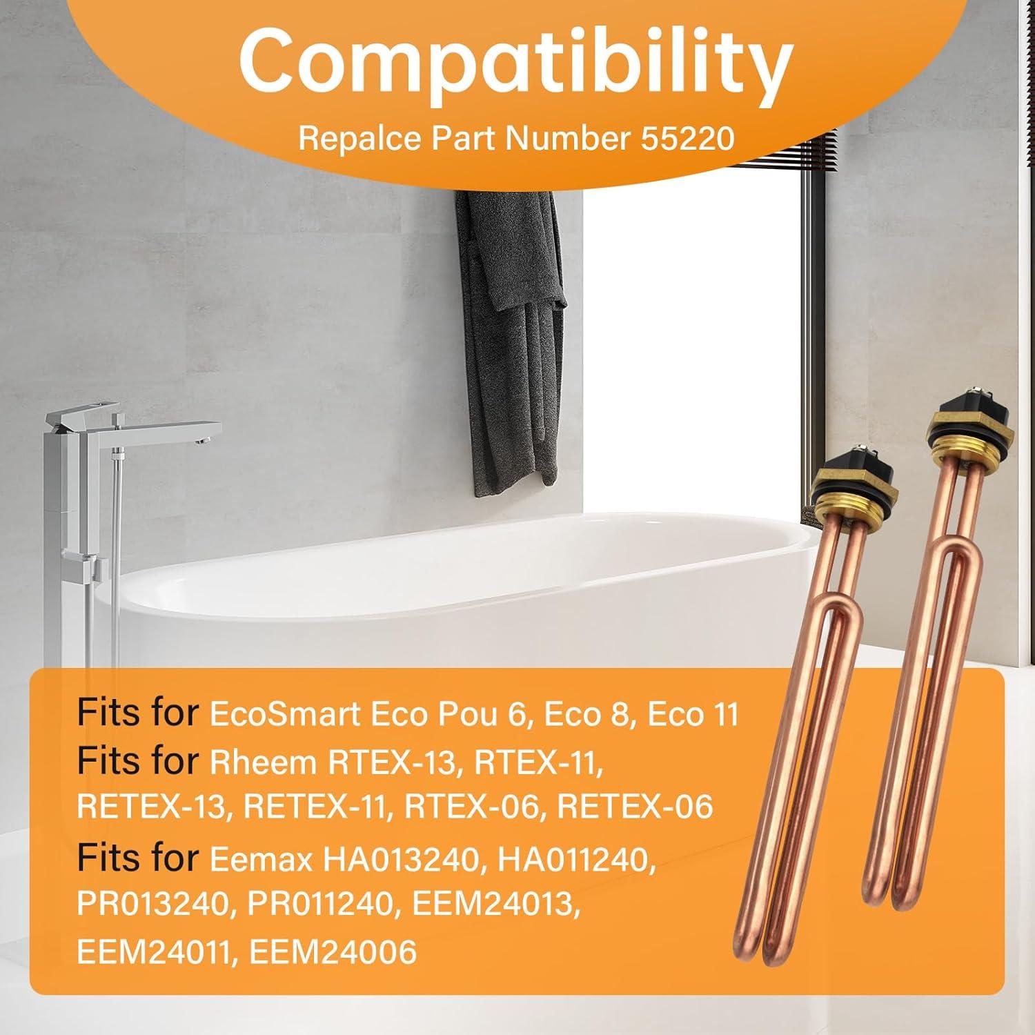 Elemento Calentador Agua Eléctrico DuckcowsC HE 55220 5500W