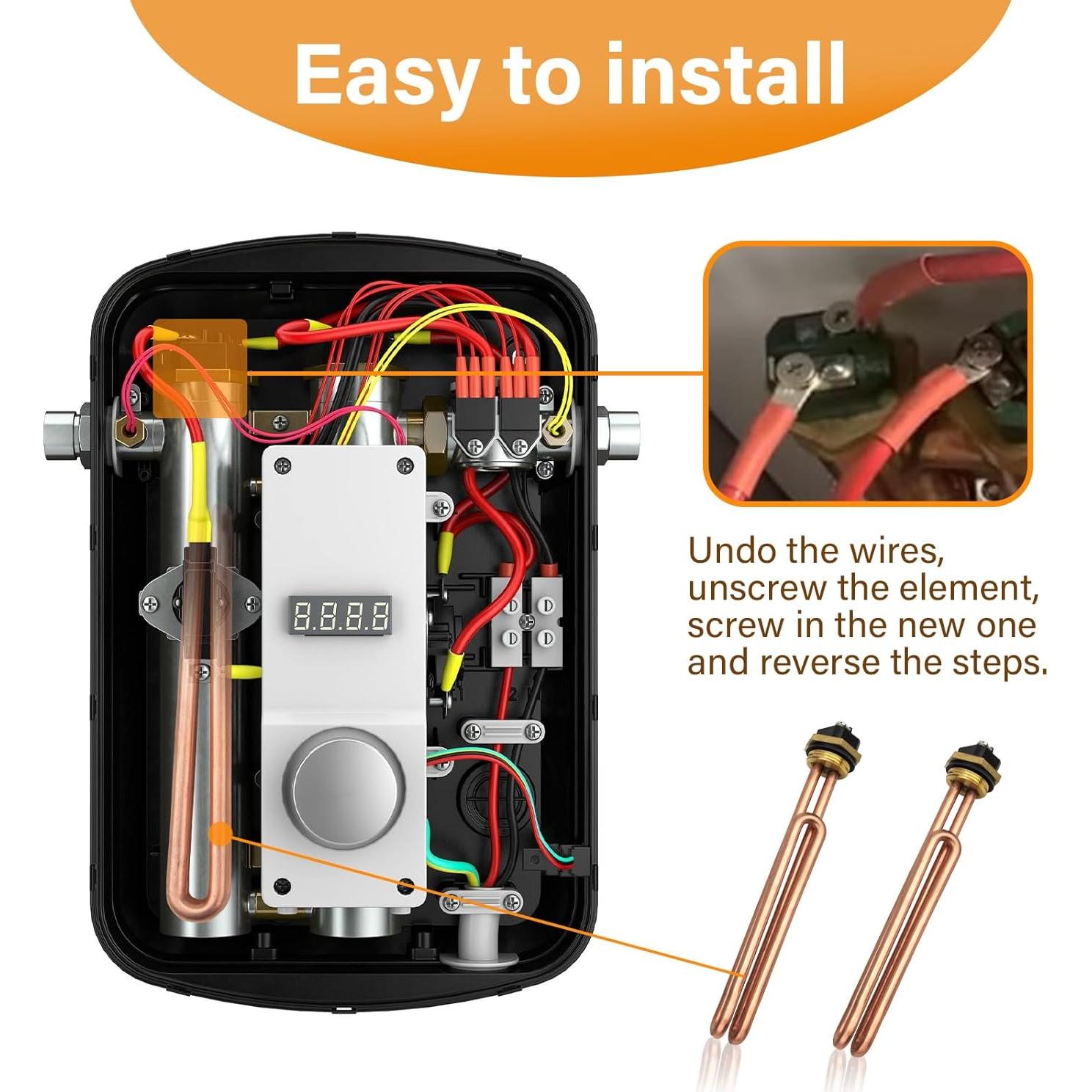 Elemento Calentador Agua Eléctrico DuckcowsC HE 55220 5500W