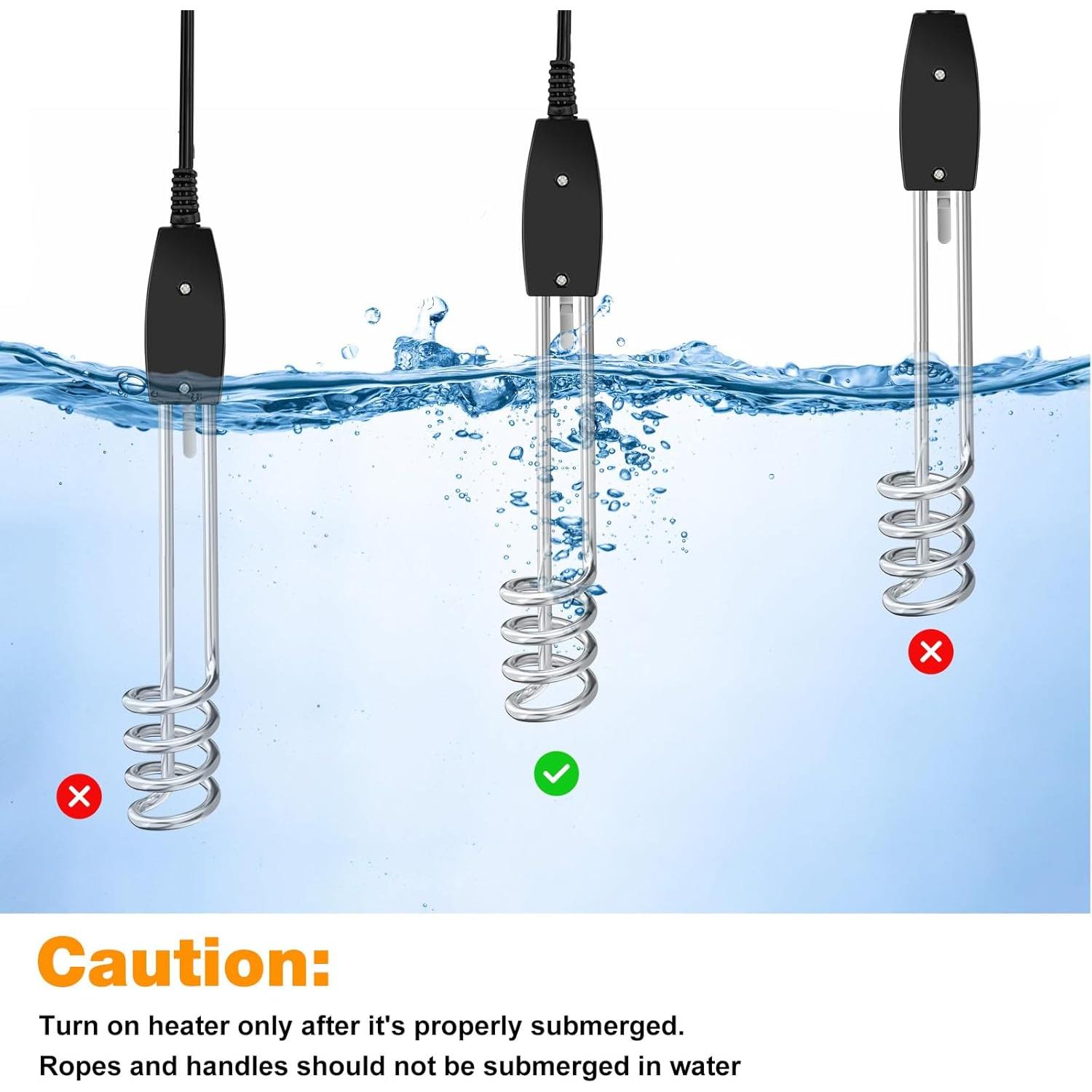 Calentador de Agua Eléctrico Portátil RO6G 1000W 10"
