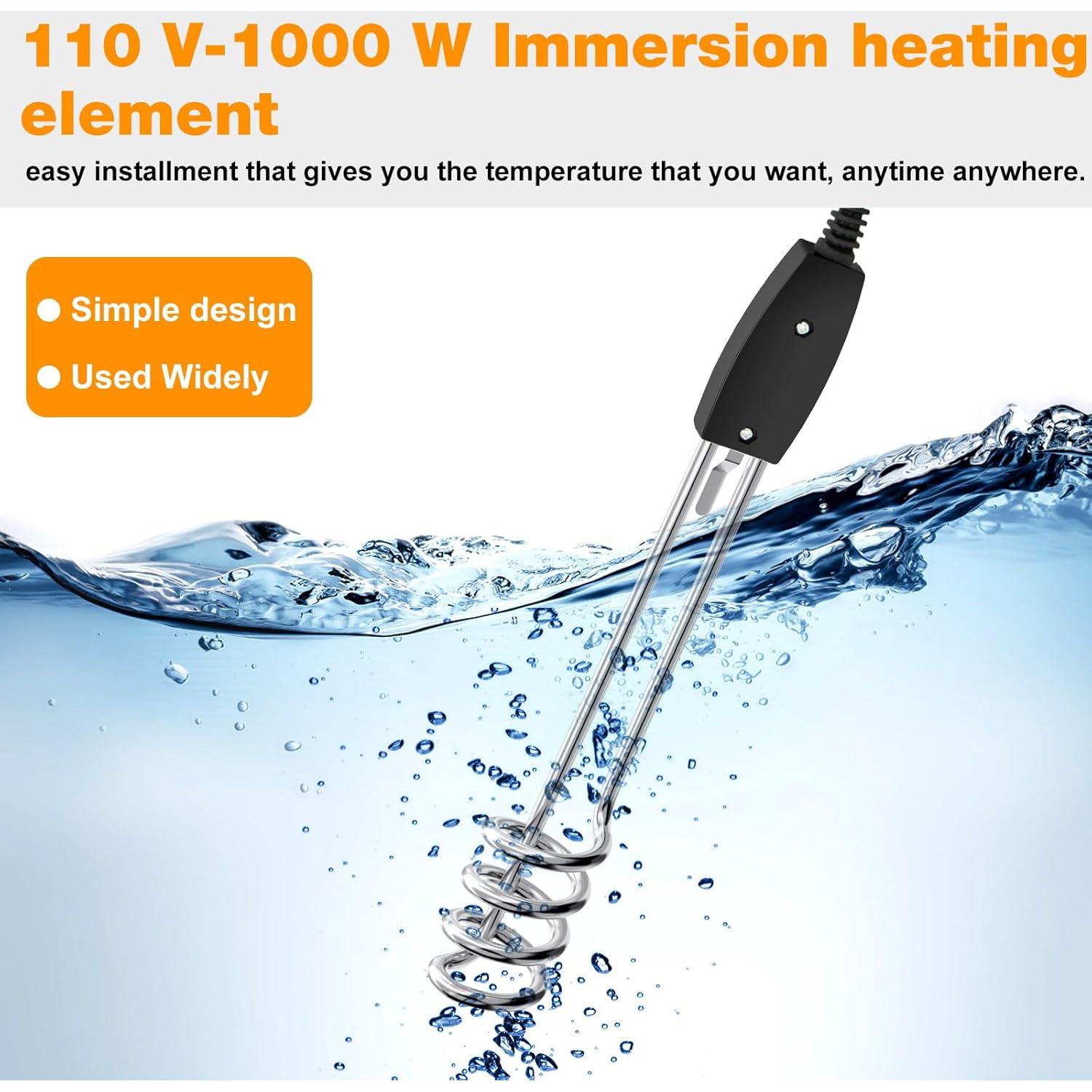 Calentador de Agua Eléctrico Portátil RO6G 1000W 10"