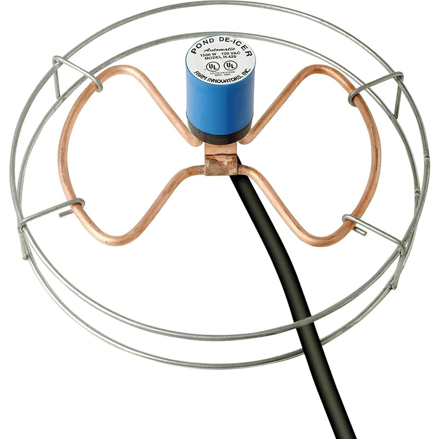 Calentador de agua sumergible 1500W Farm Innovators con termostato