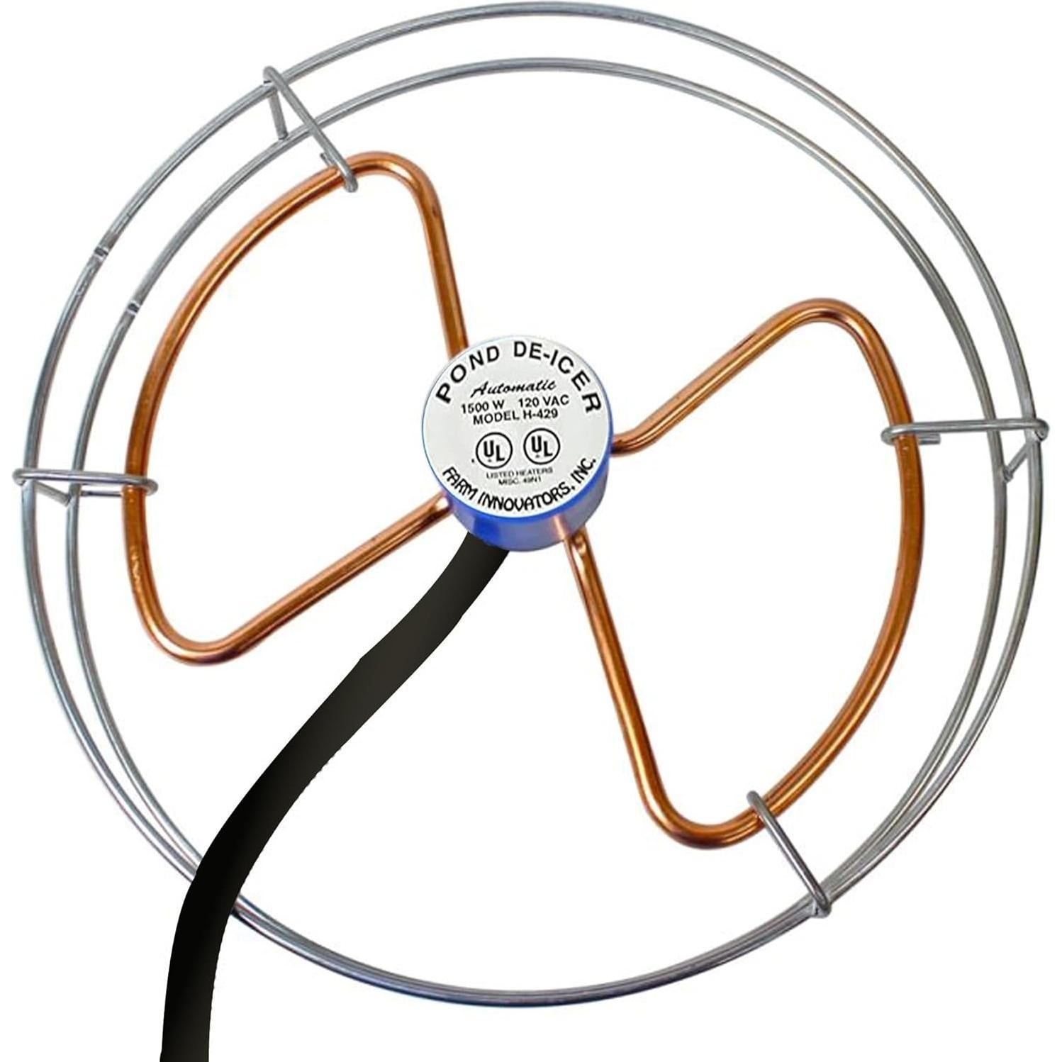 Calentador de agua sumergible 1500W Farm Innovators con termostato