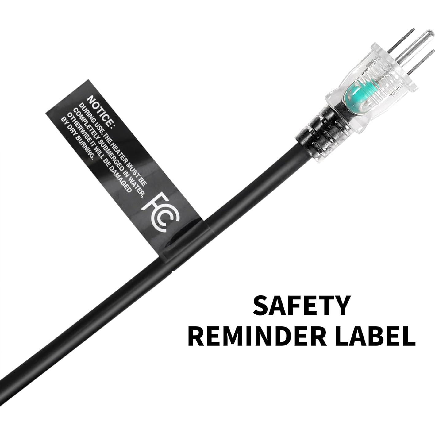 Calentador de Agua Eléctrico Inmerso Titanio 1300W 27.94cm