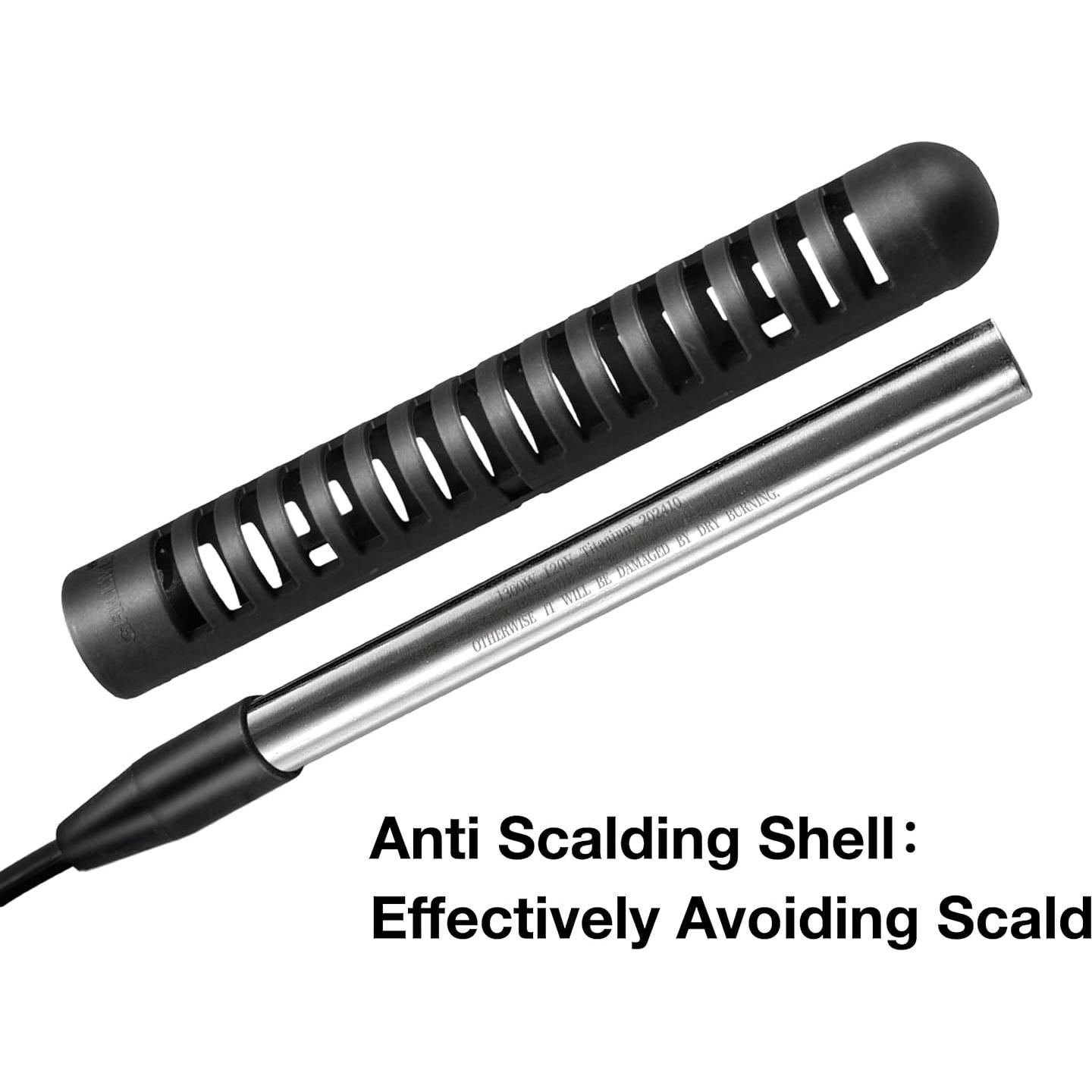 Calentador de Agua Eléctrico Inmerso Titanio 1300W 27.94cm