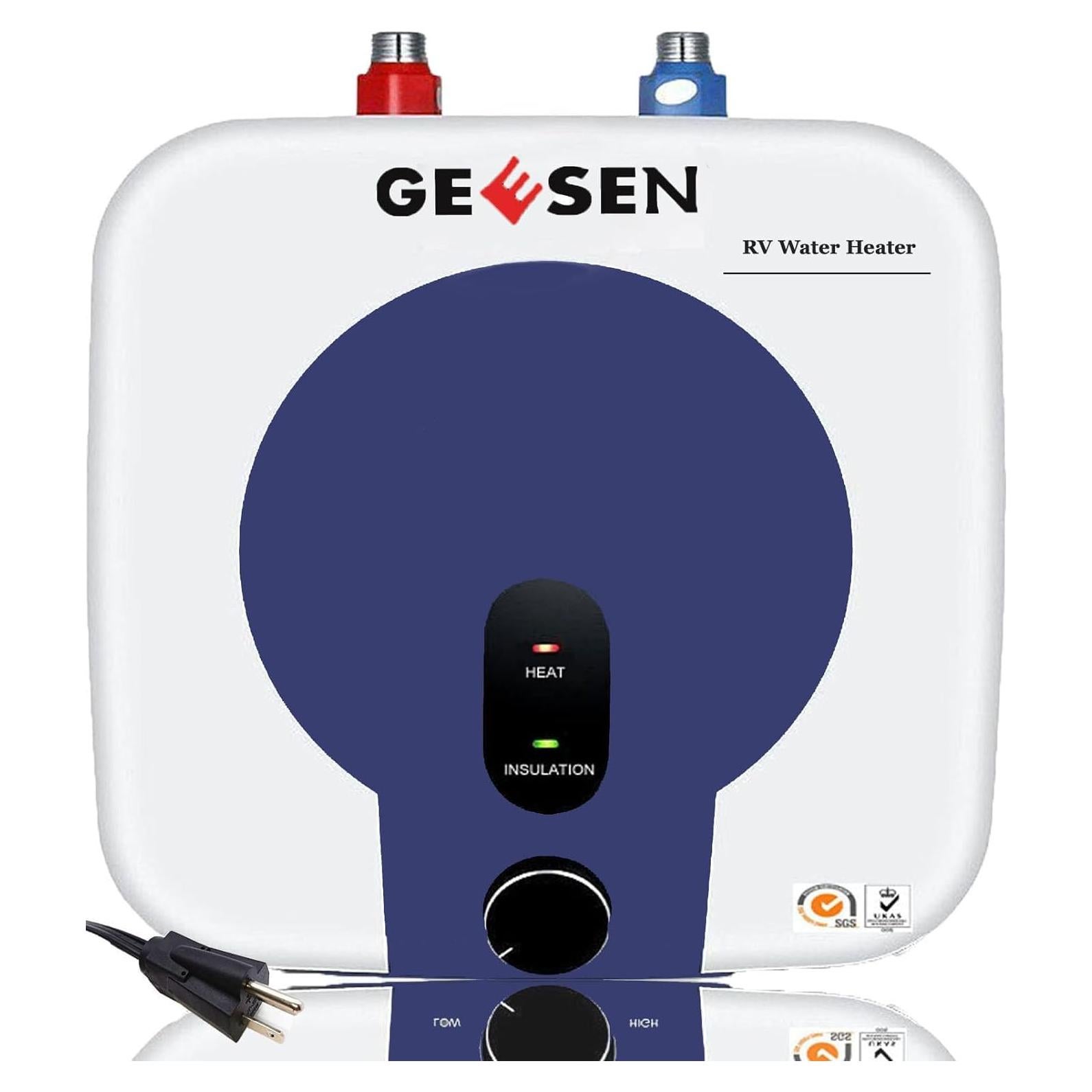 Calentador de Agua Mini GEESEN 2.5 Galones 1500W Blanco