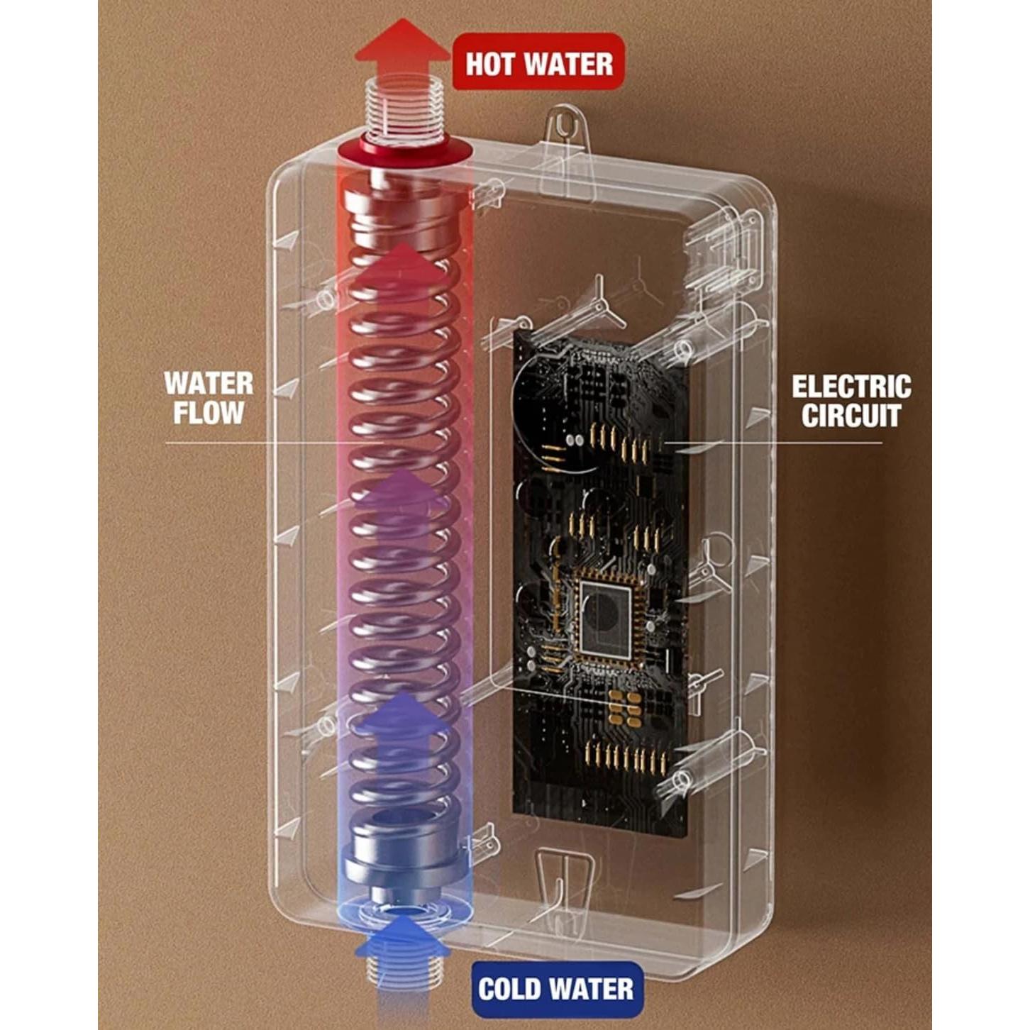Calentador de Agua Instantáneo Eléctrico ALisasin 3500W Montado en Pared