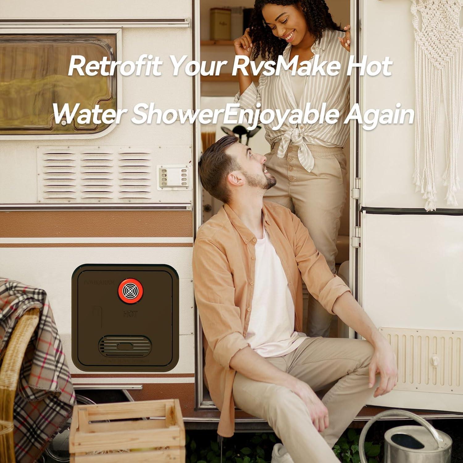 Calentador de Agua Sin Tanque Poukaran 65,000 BTU para RV