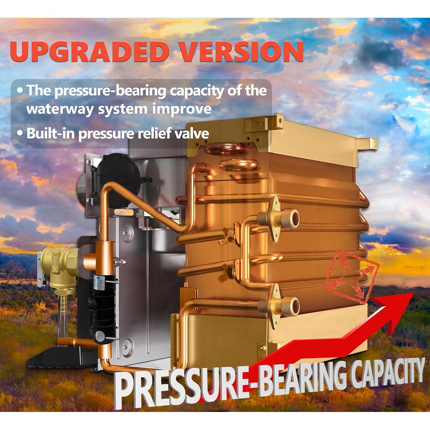 Calentador de Agua Sin Tanque RUNSAIL 65,000 BTU para RV