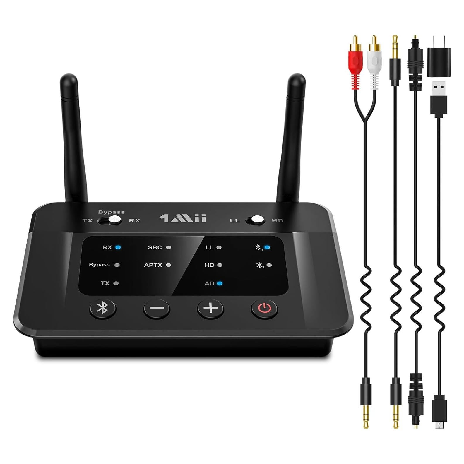 Transmisor Receptor Bluetooth 1Mii B03 - Audio HD, aptX, 50m