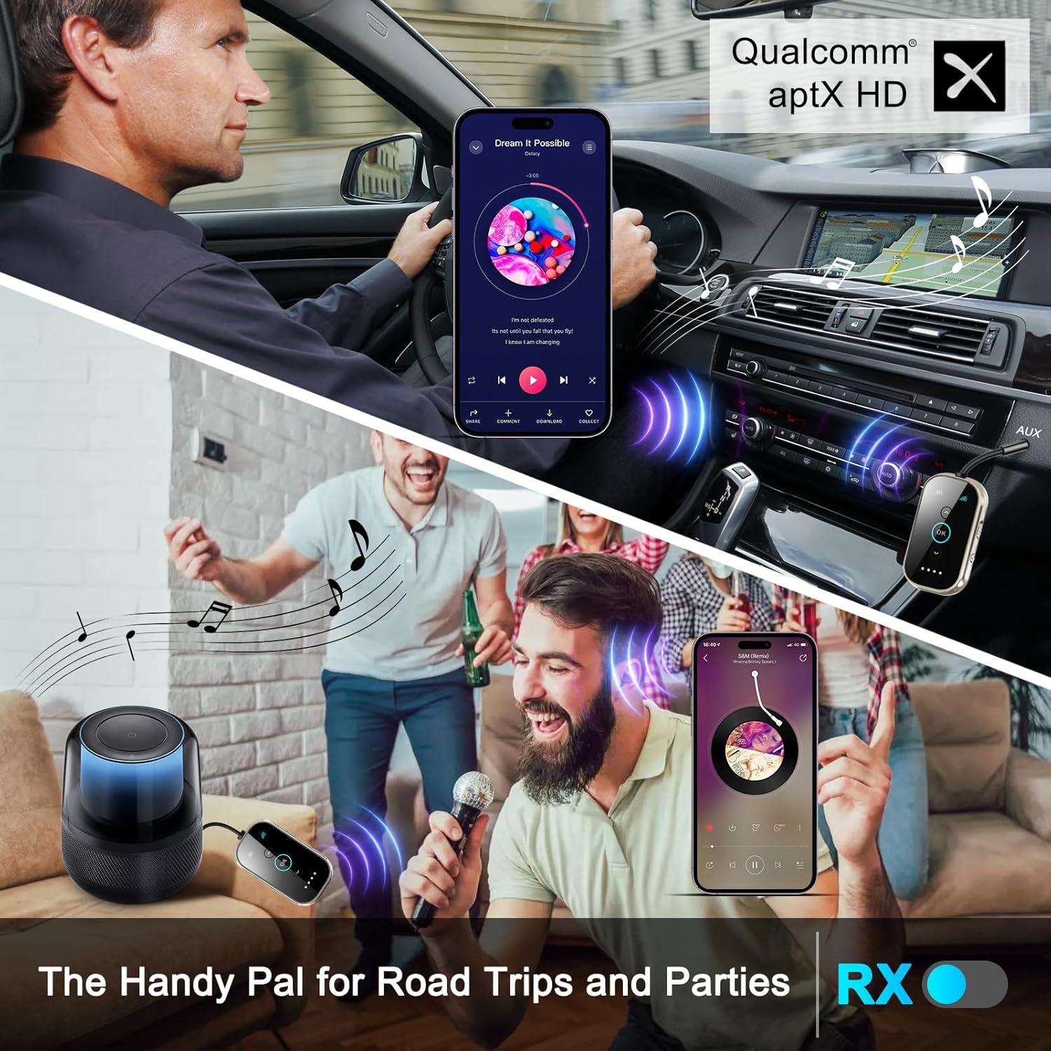 Transmisor Receptor Bluetooth 5.4 Xmagpot T3 - Audio HD, Doble Conexión