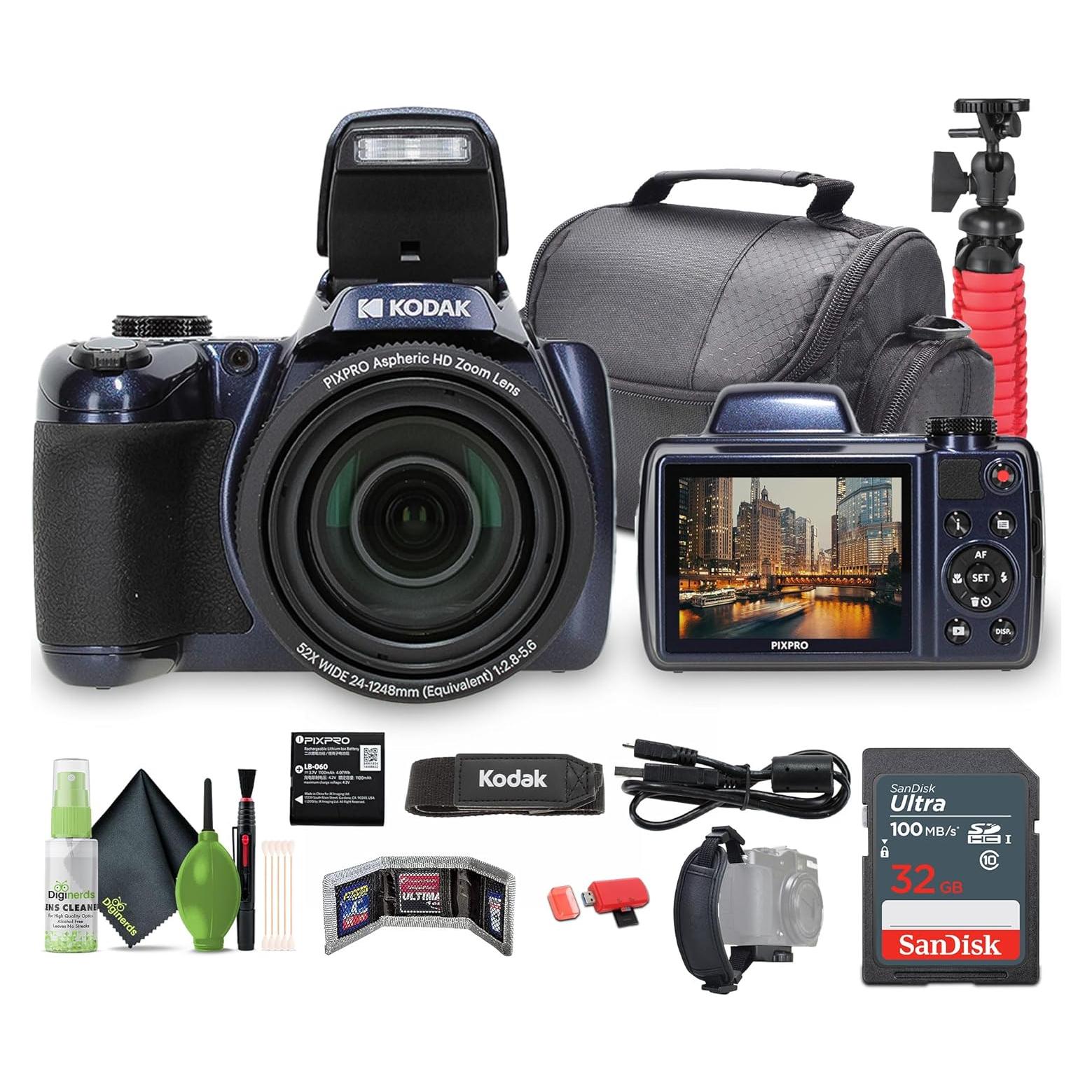 Cámara Digital Kodak PIXPRO AZ528 16MP 52X Zoom Wi-Fi Azul