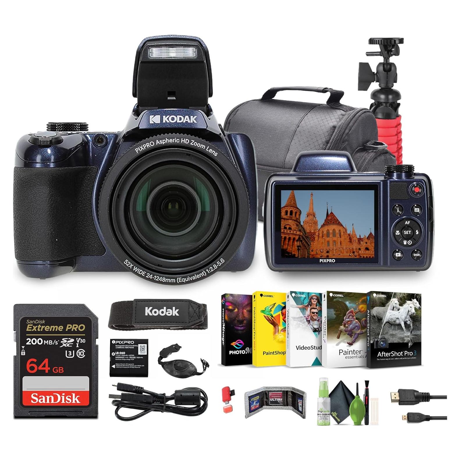 Cámara Digital KODAK PIXPRO AZ528 16MP 52x Zoom Wi-Fi Azul