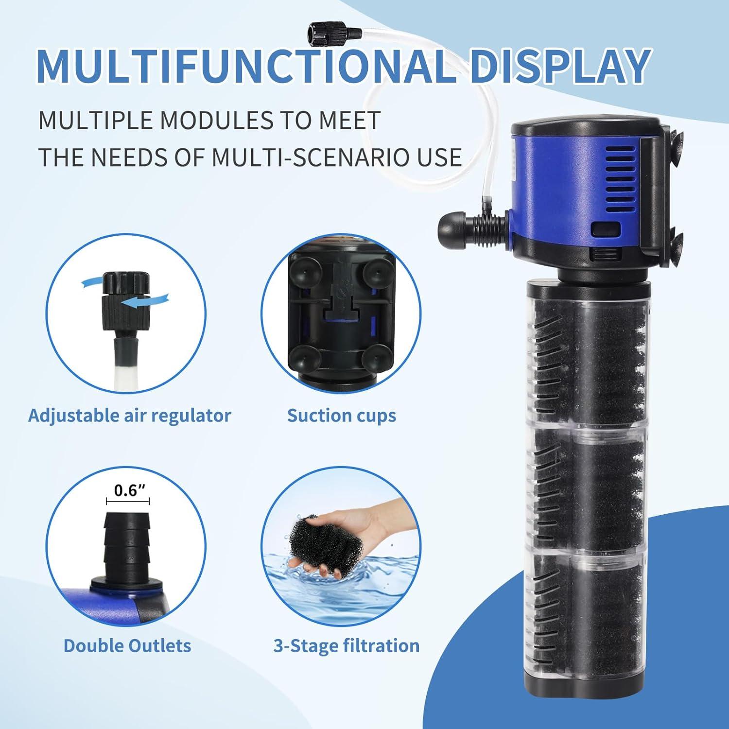 Filtro de Acuario TARARIUM JQP-1500F 1514 LPH Silencioso