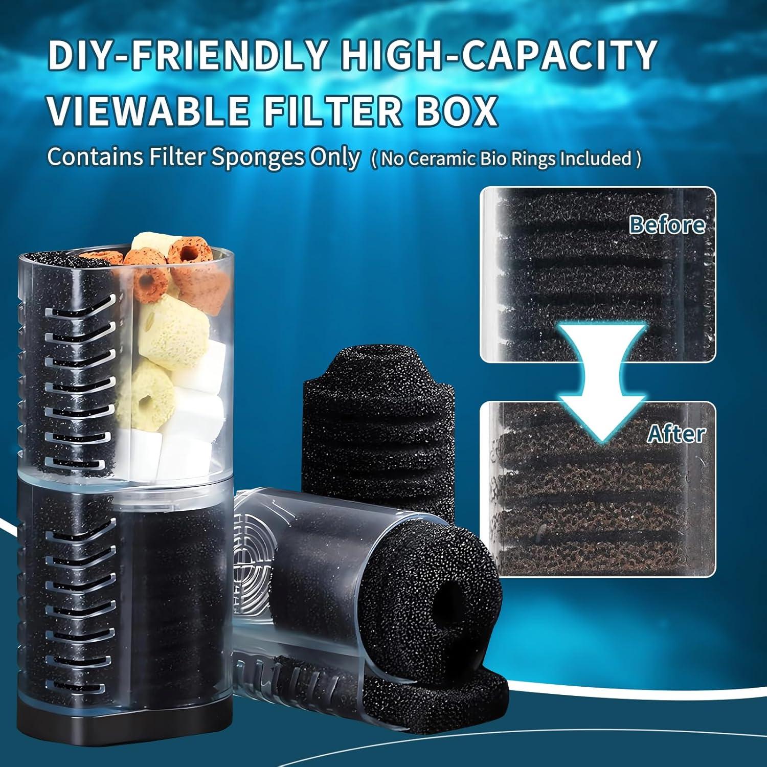 Filtro de Acuario TARARIUM JQP-1500F 1514 LPH Silencioso